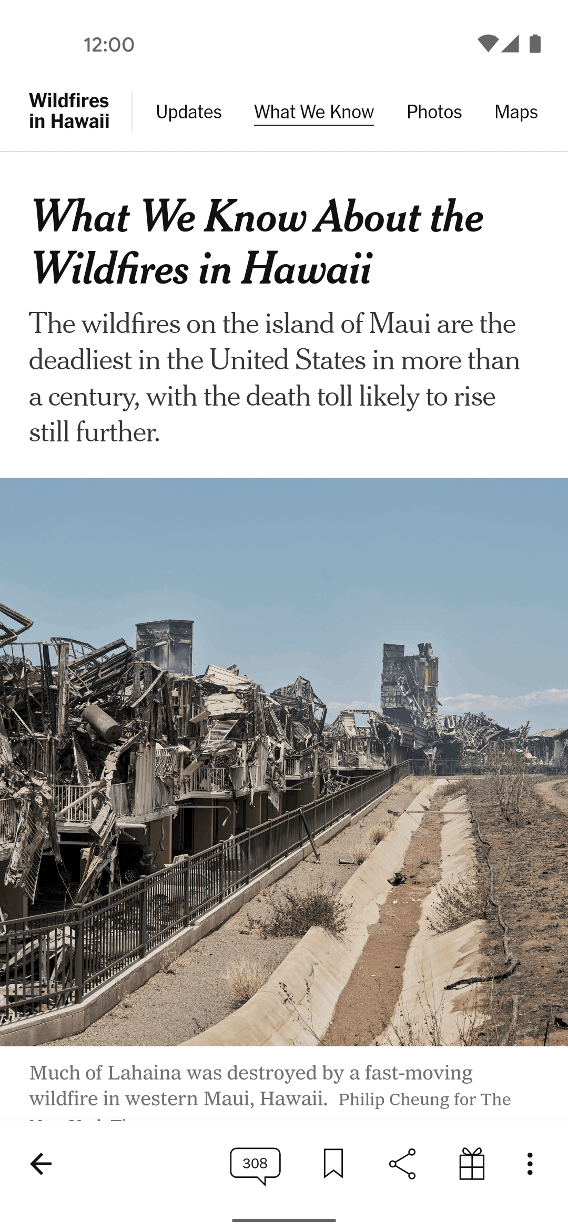 The New York Times Android News interface screenshot 14