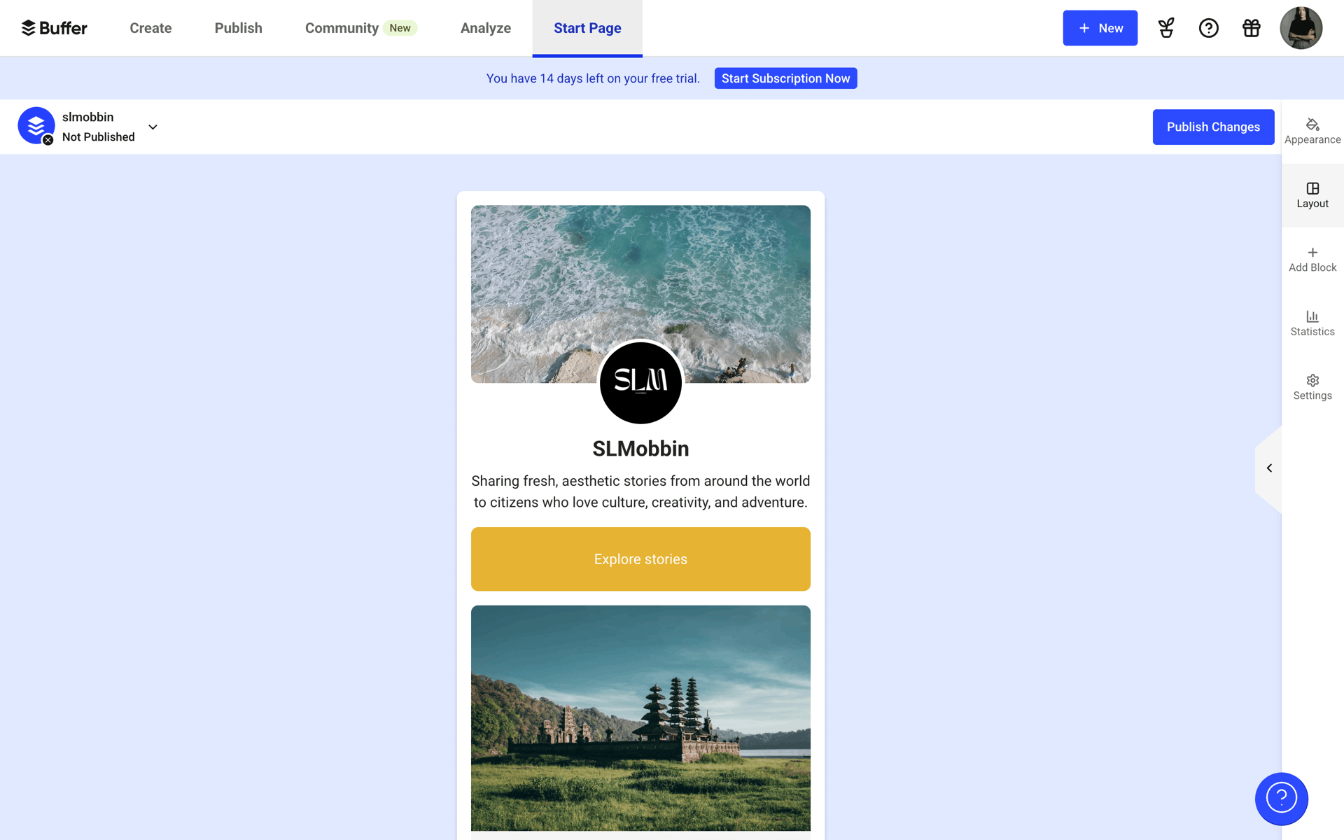 Buffer Web Business interface screenshot 14