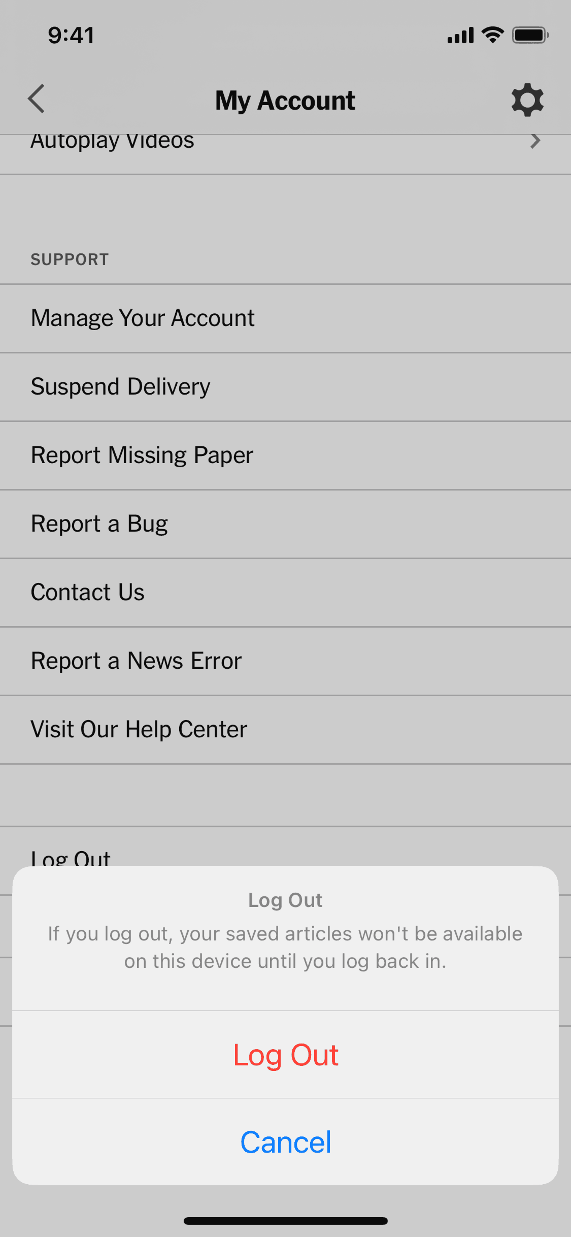 The New York Times iOS News interface screenshot 17