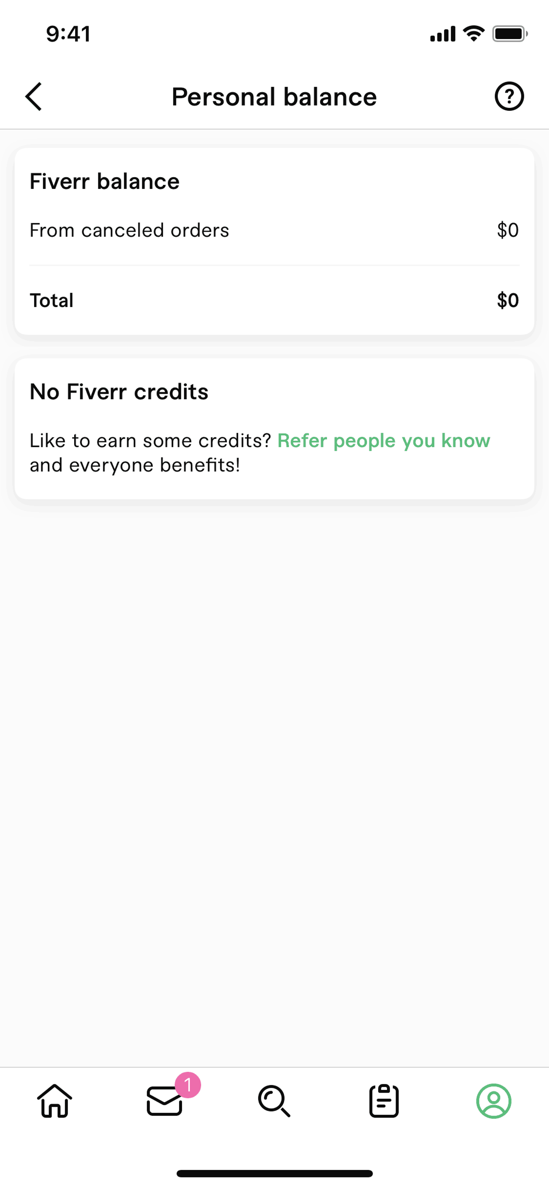 Fiverr iOS Business interface screenshot 10