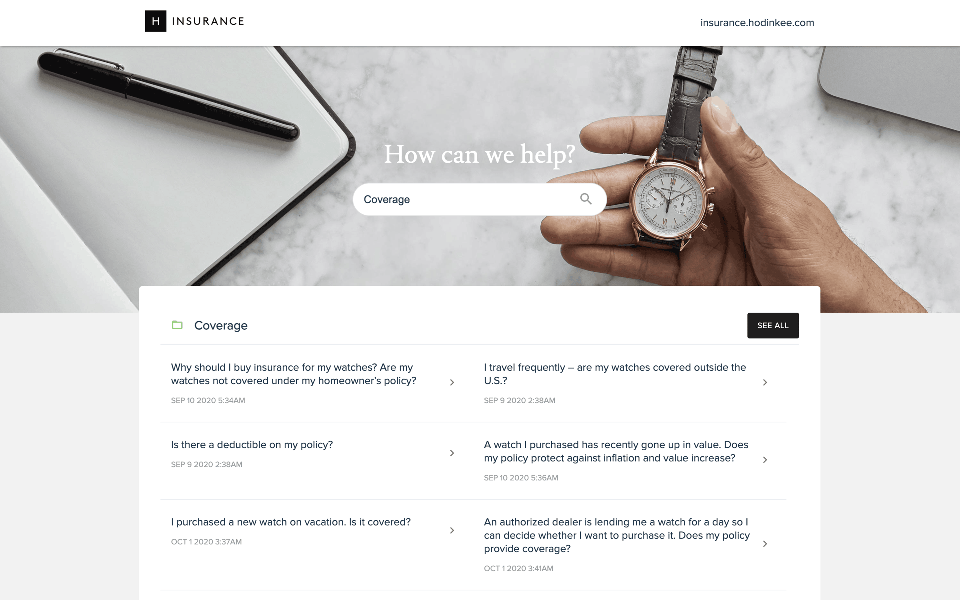 HODINKEE Web Lifestyle interface screenshot 24