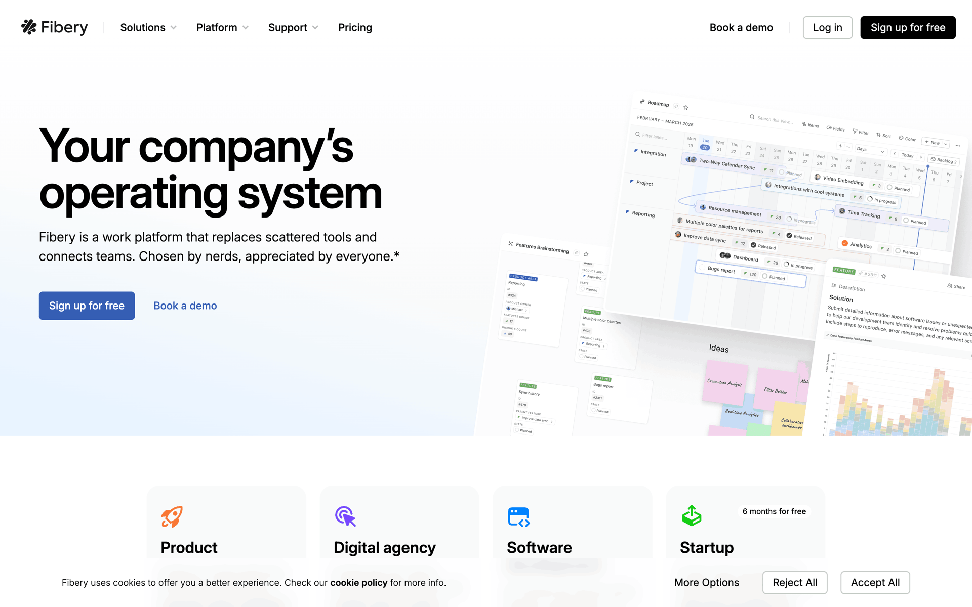 Fibery Web Productivity interface screenshot 1