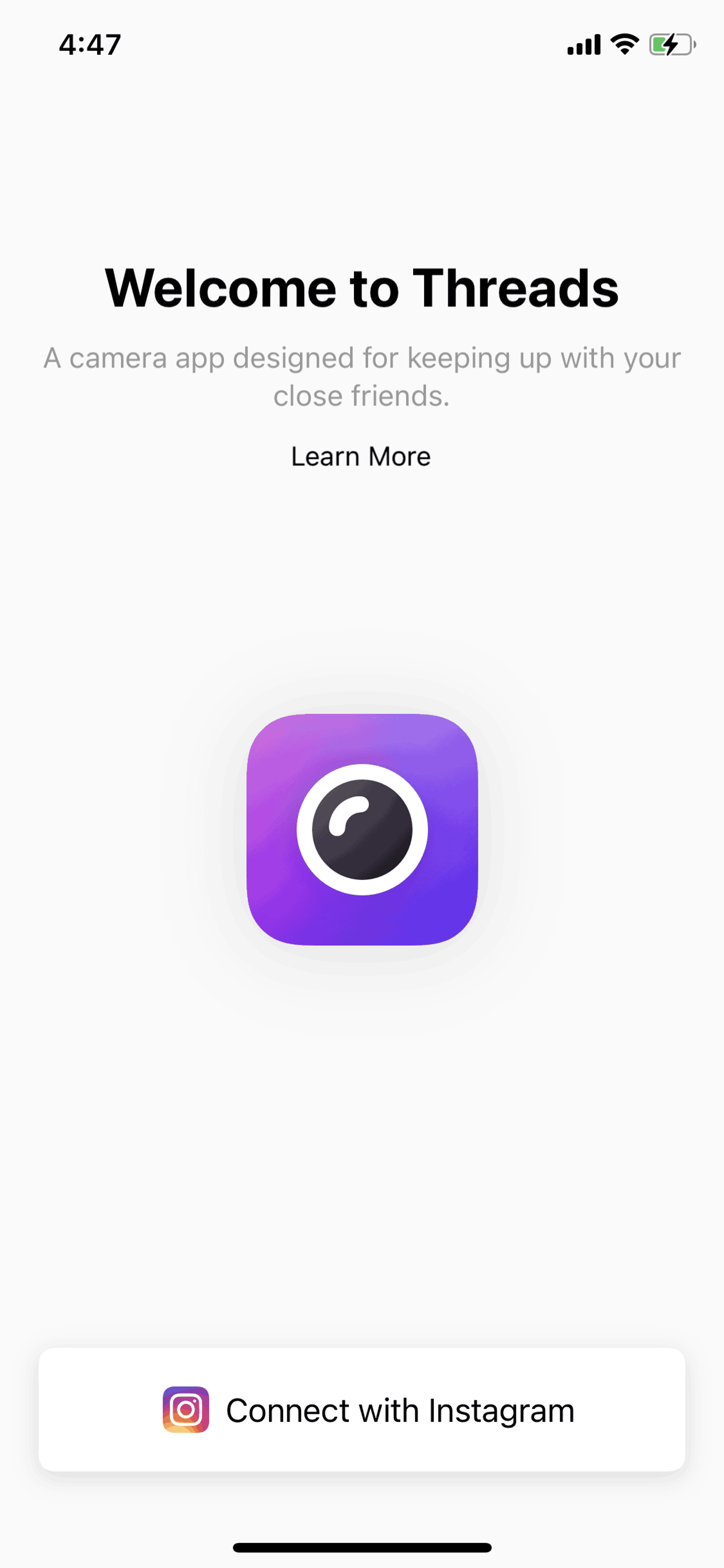 Threads iOS Photo & Video interface screenshot 1