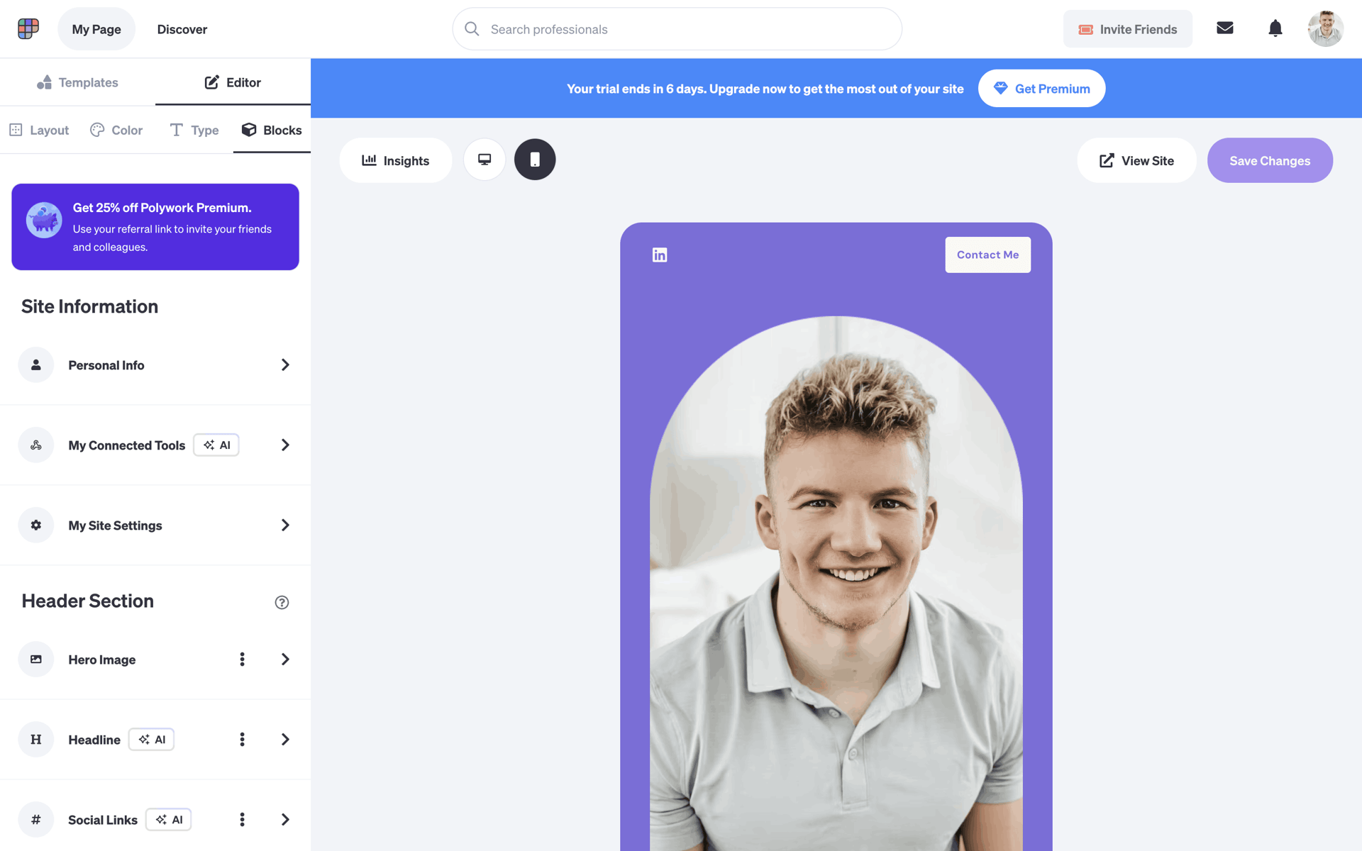 Polywork Web Social Networking interface screenshot 9