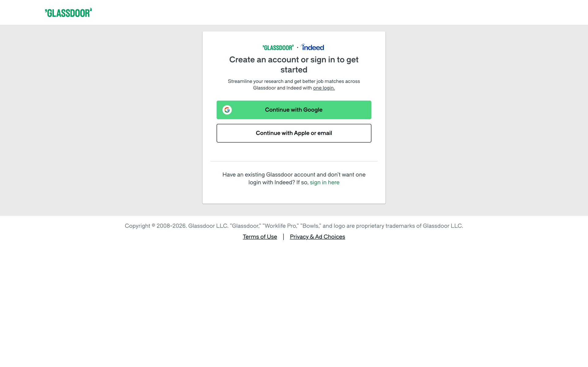 Glassdoor Web Business interface screenshot 6