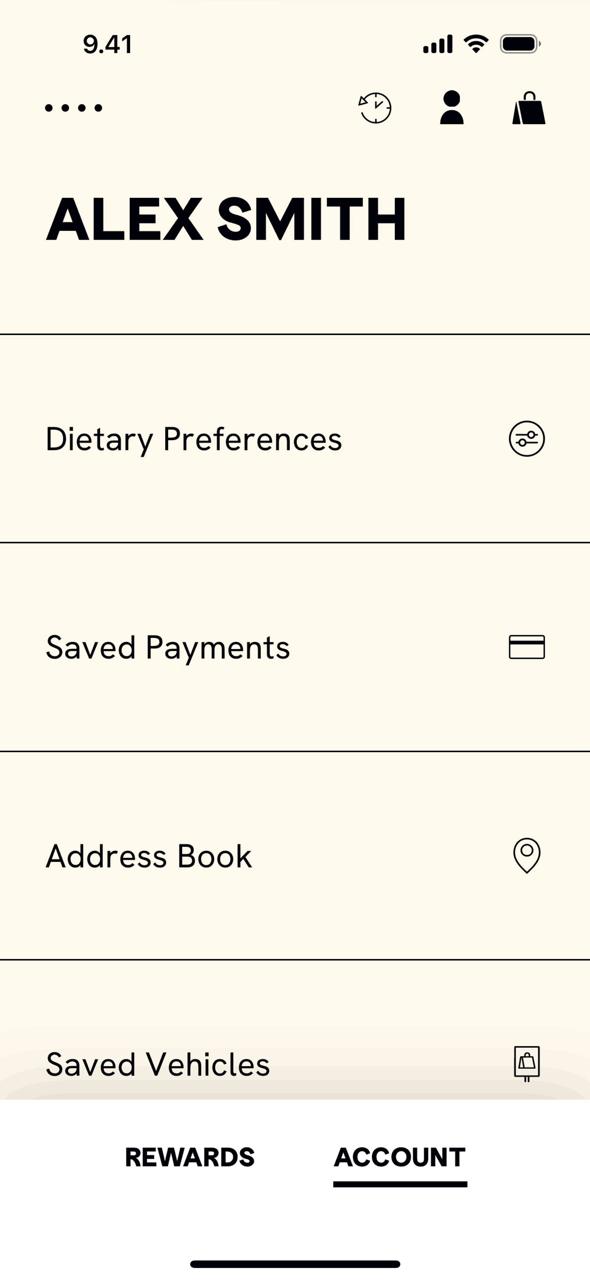 CAVA iOS Food & Drink interface screenshot 6