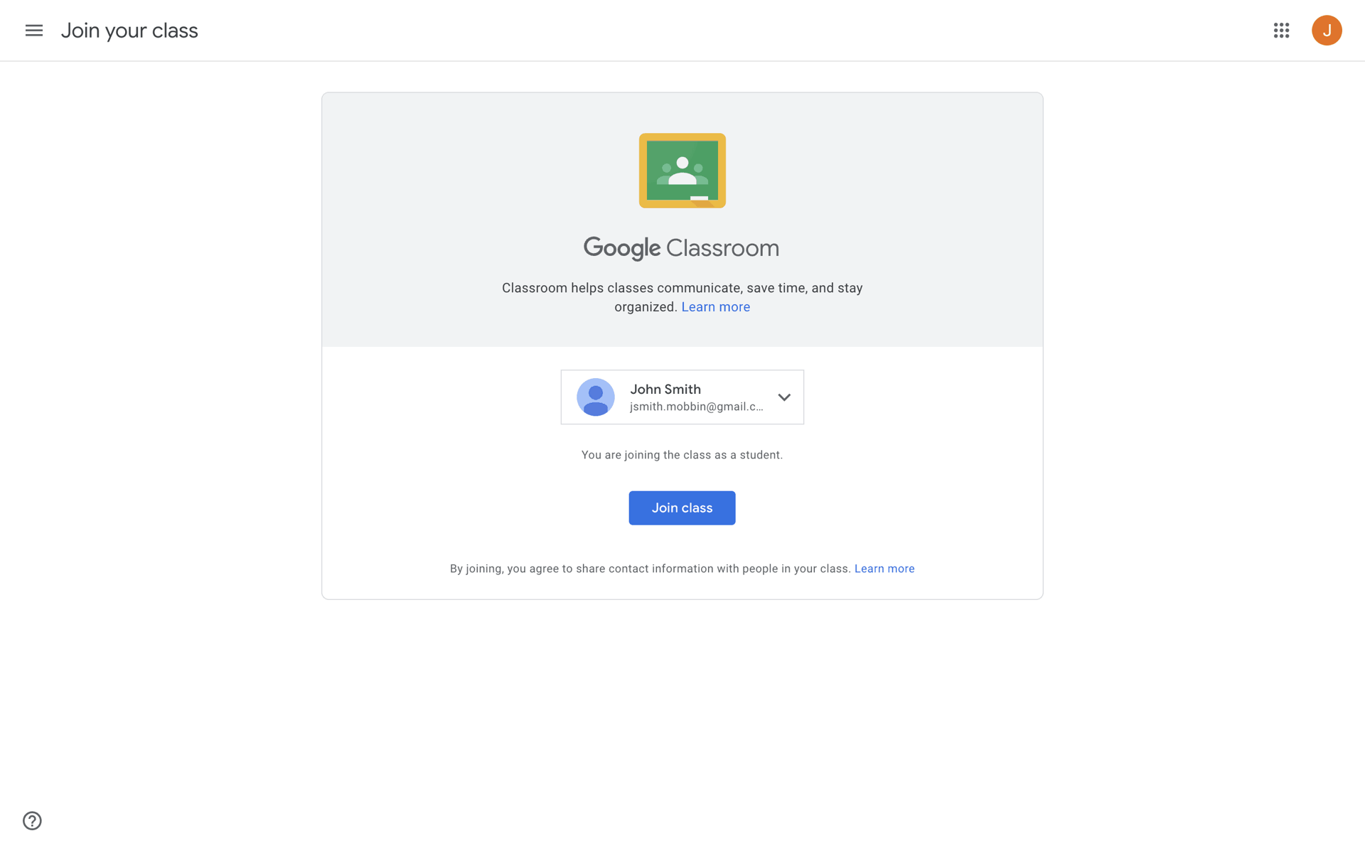 Google Classroom Web Collaboration interface screenshot 2