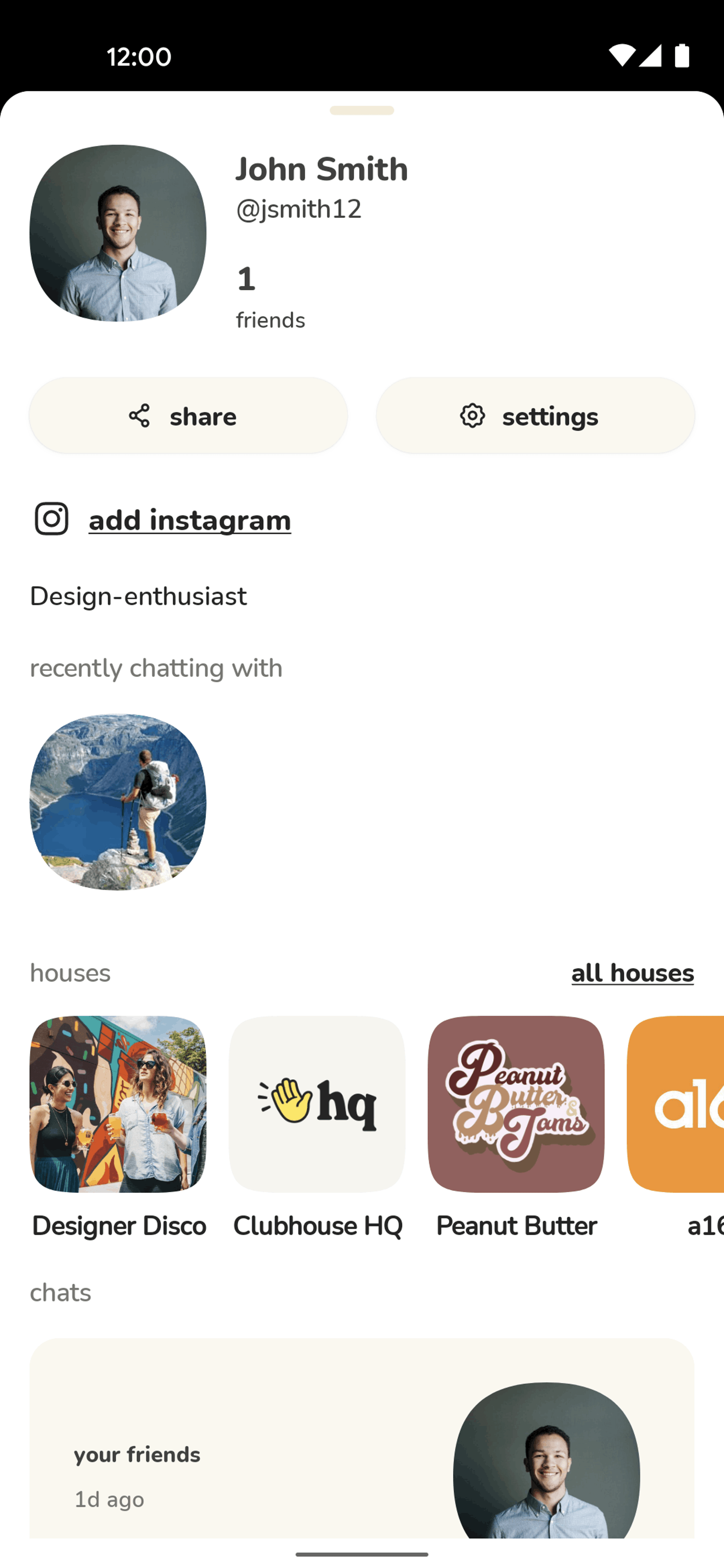 Clubhouse Android Social Networking interface screenshot 22