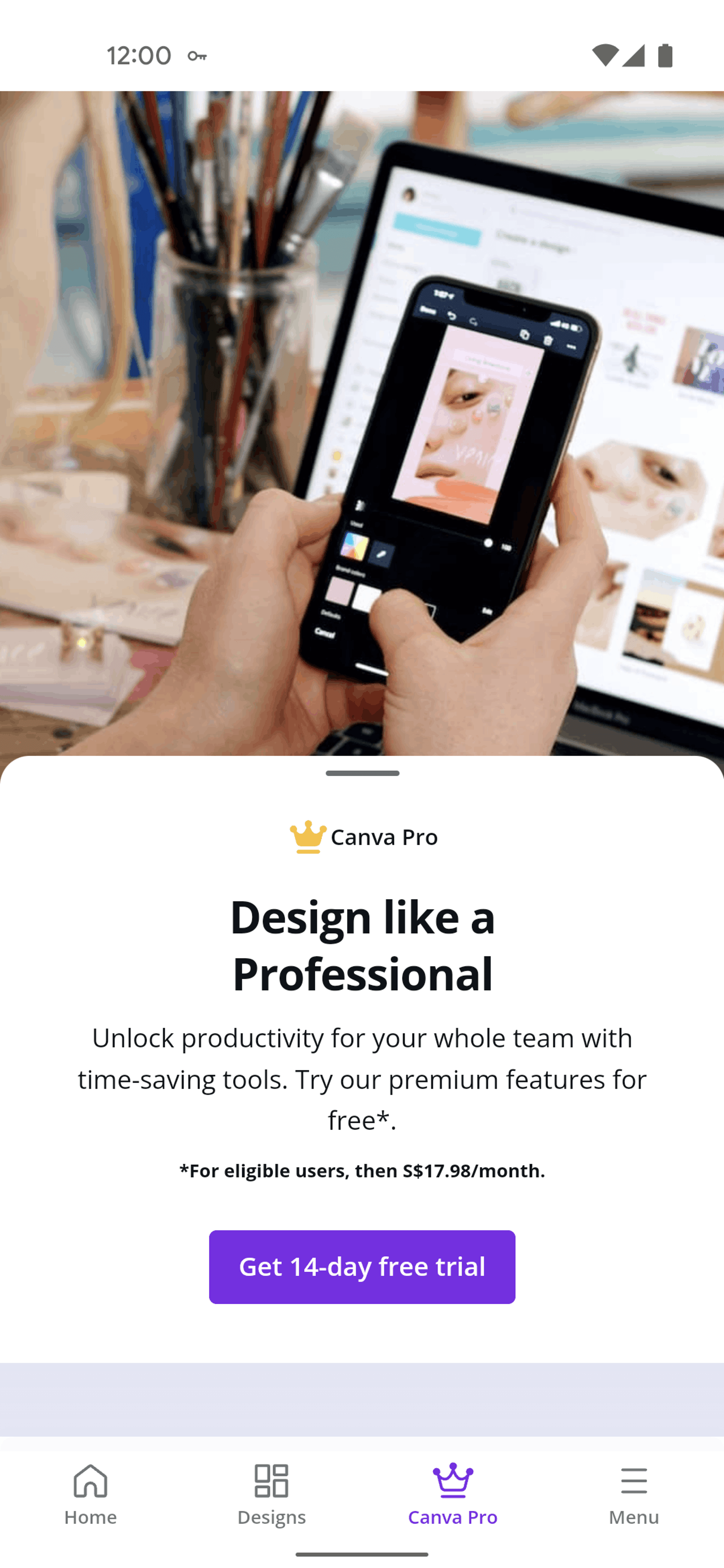 Canva Android Photo & Video interface screenshot 3
