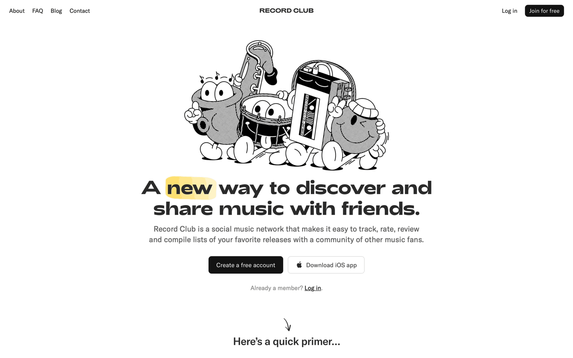 Record Club Web Music & Audio interface screenshot 1