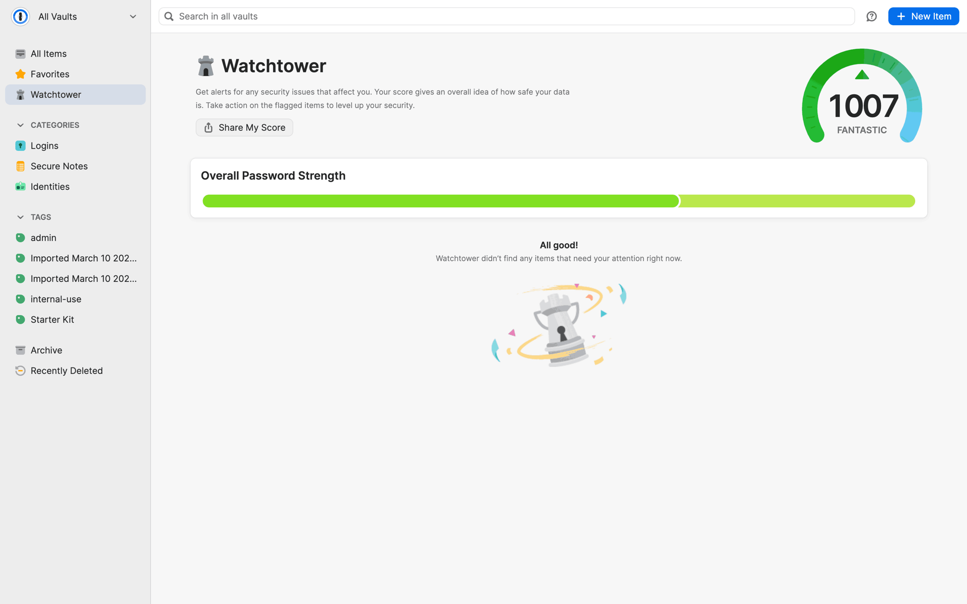 1Password Web Productivity interface screenshot 19