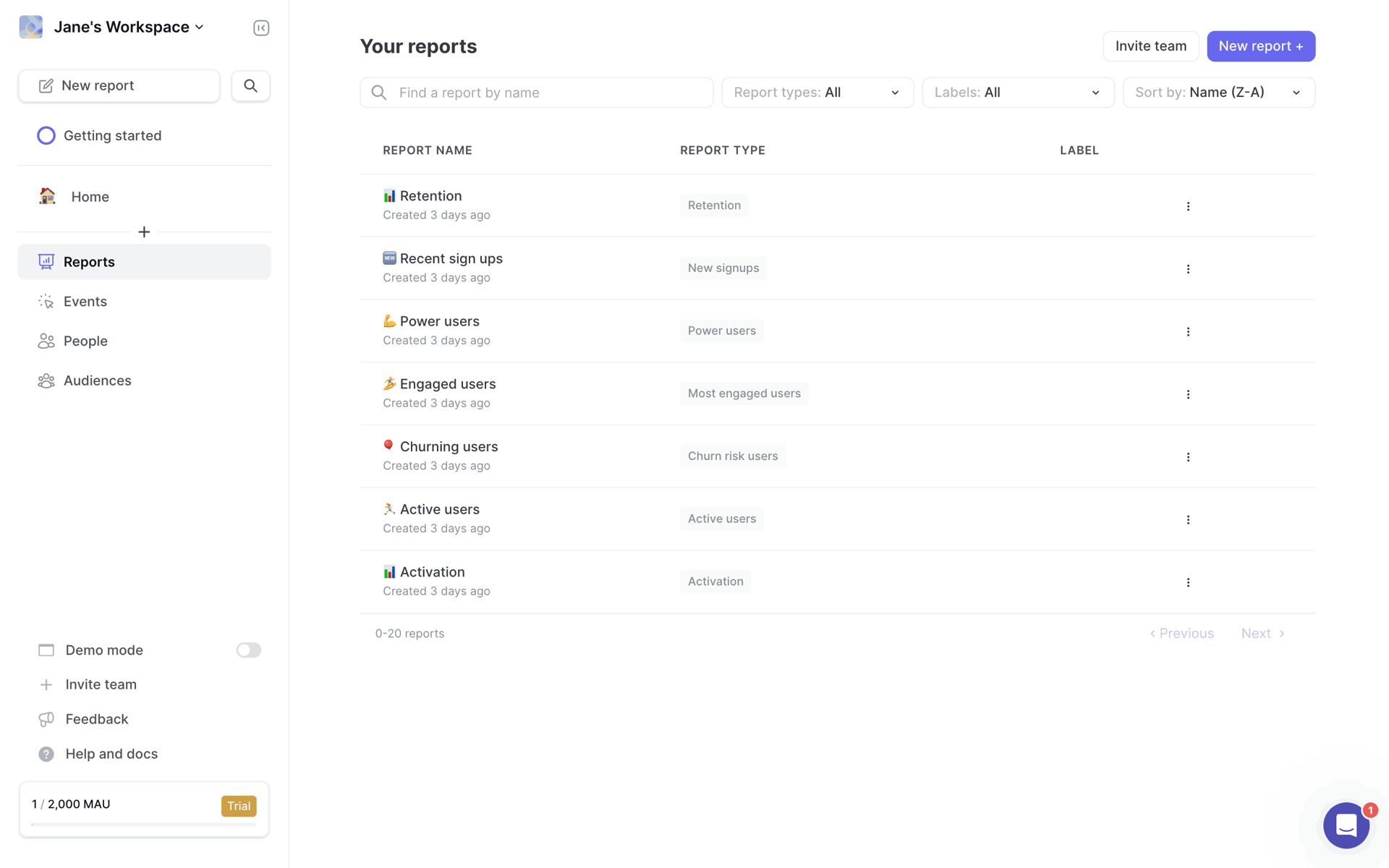 June Web Business interface screenshot 4