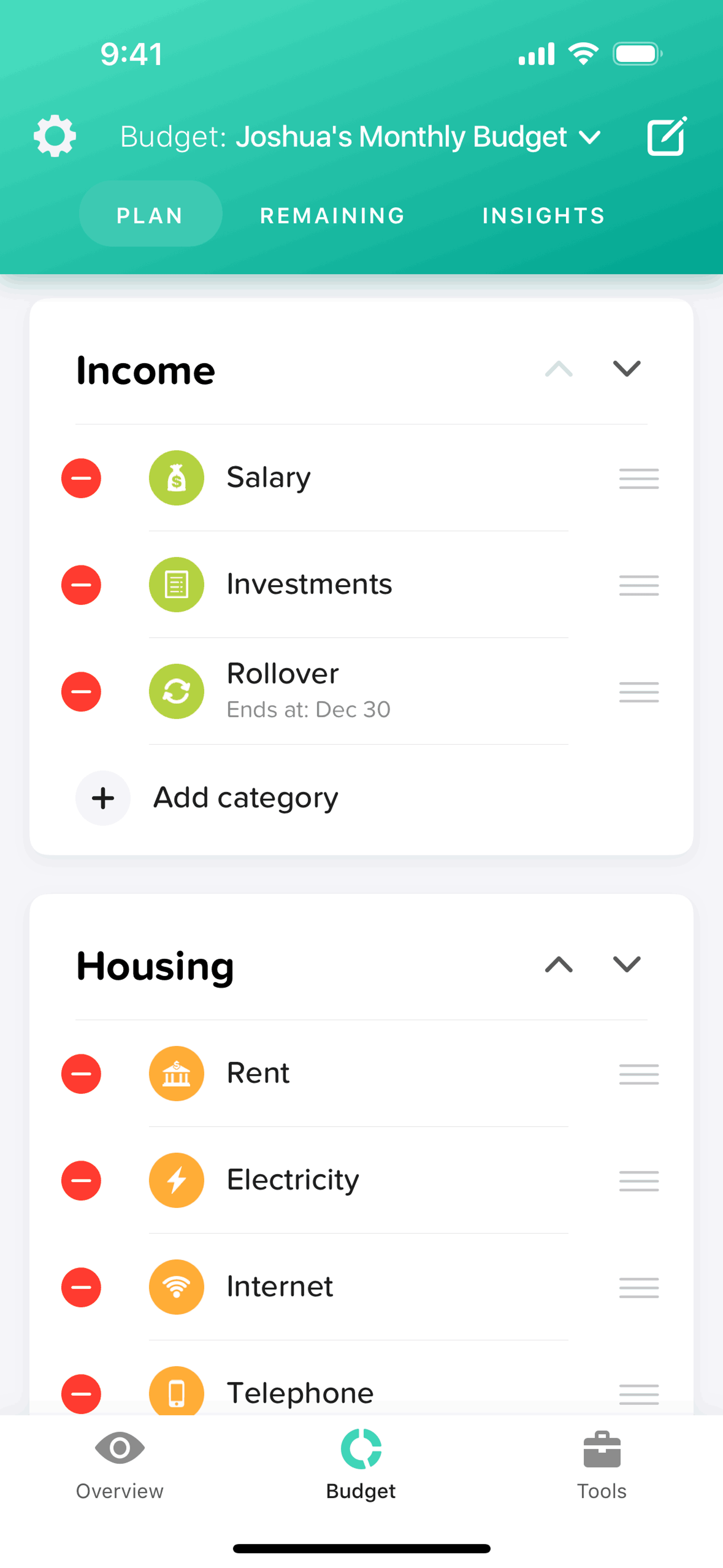 Buddy iOS Finance interface screenshot 5