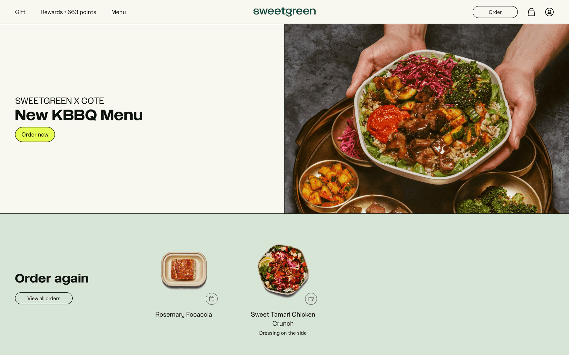 sweetgreen Web Food & Drink interface screenshot 24
