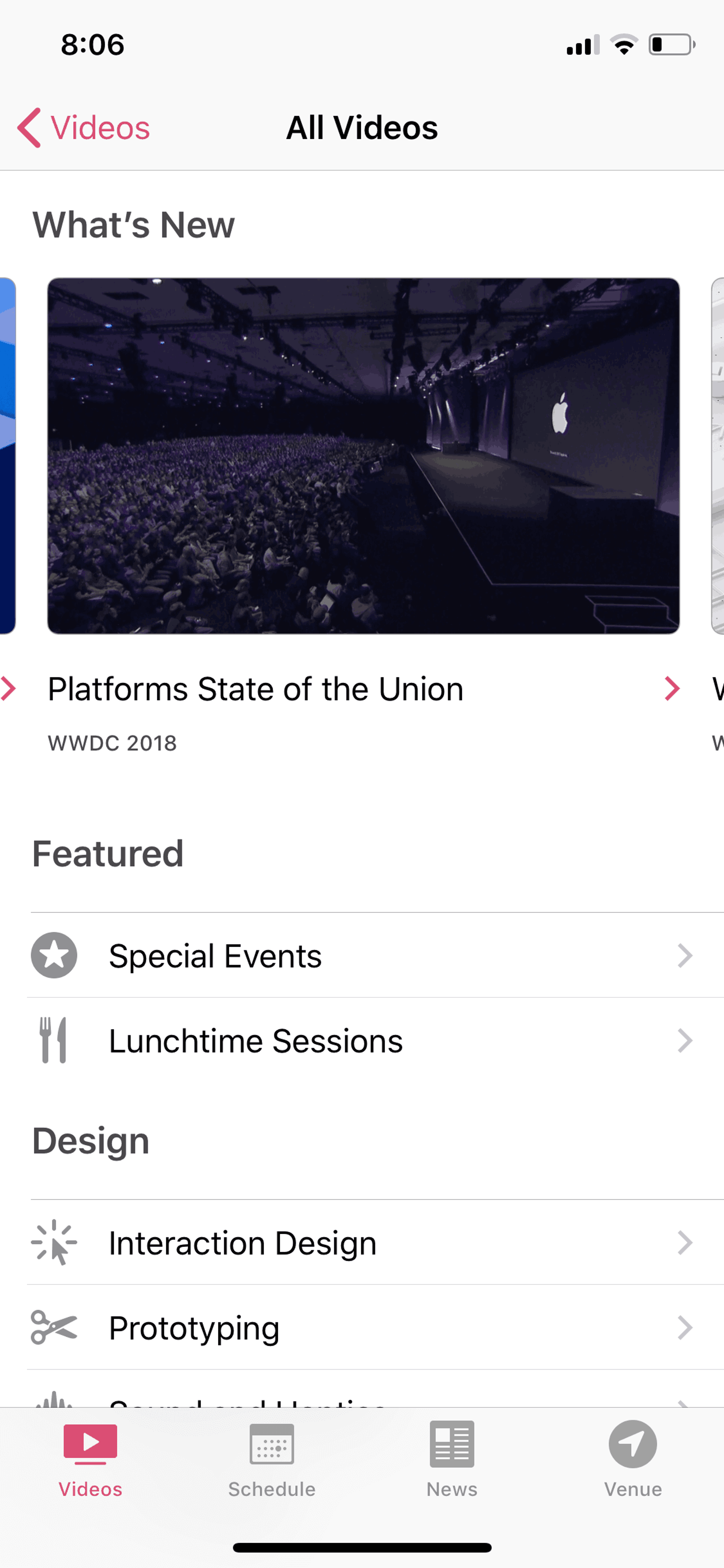 WWDC iOS Reference interface screenshot 4