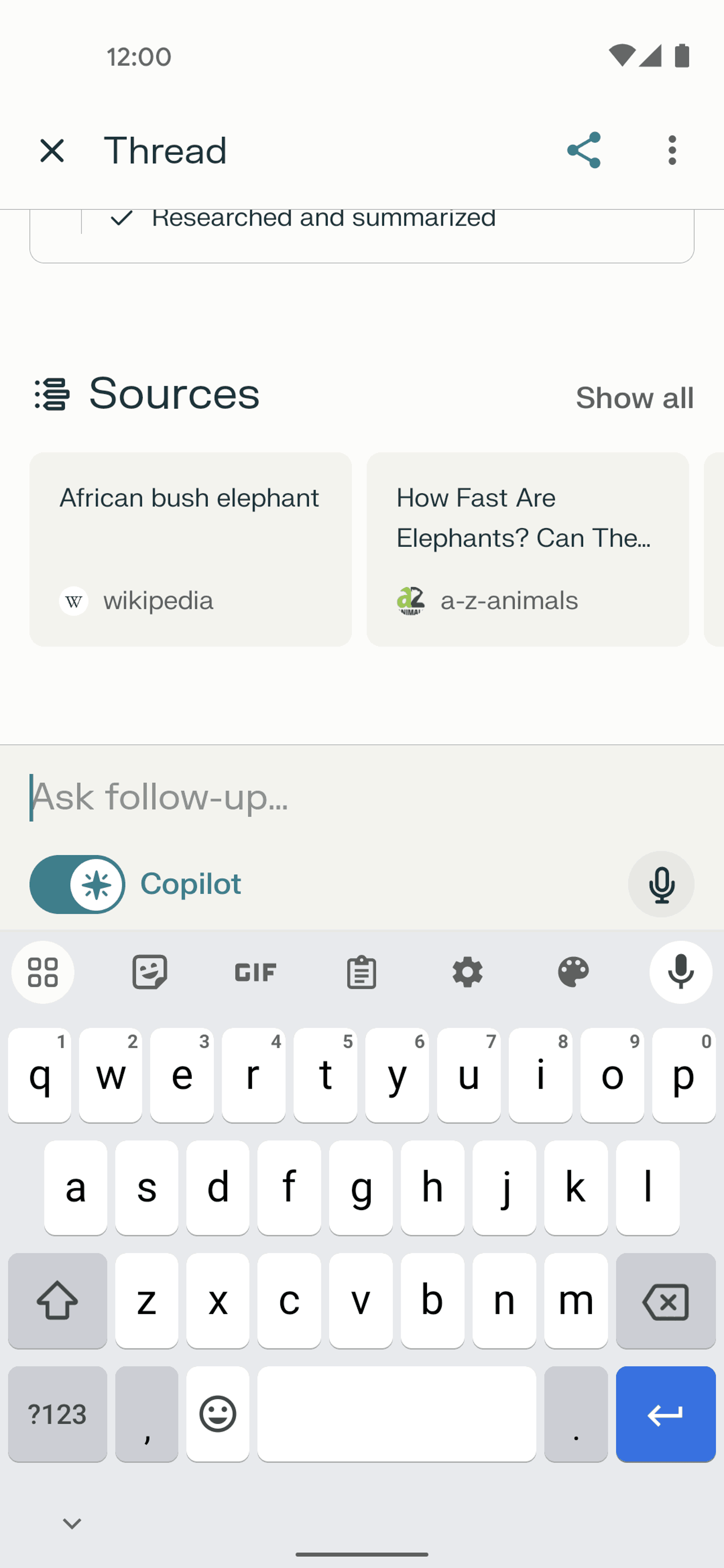 Perplexity Android AI interface screenshot 9