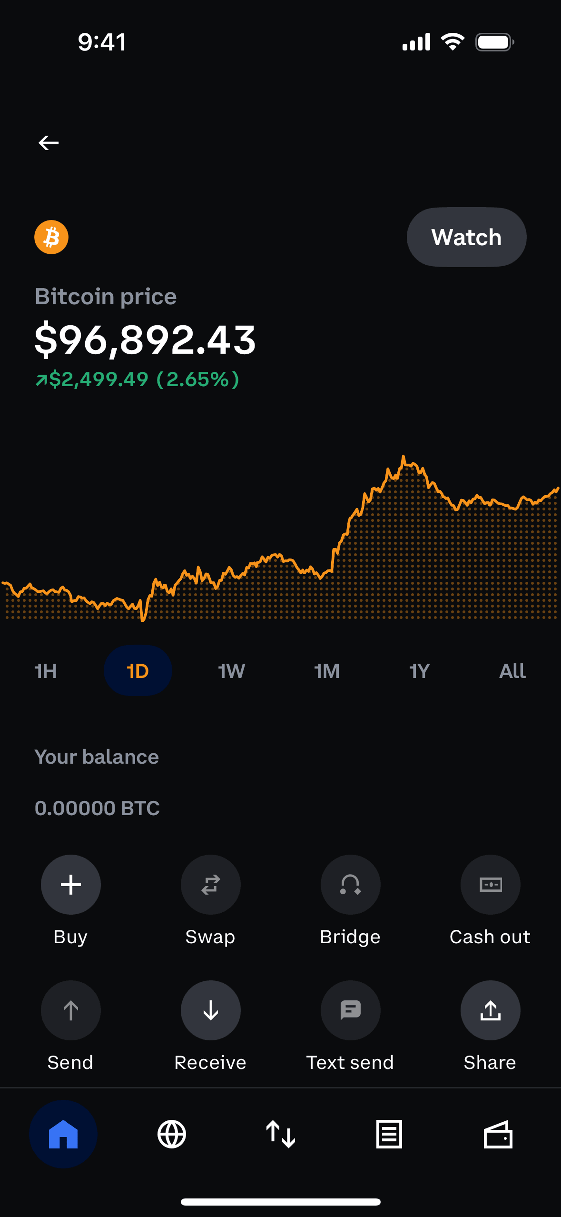 Coinbase Wallet iOS Finance interface screenshot 2