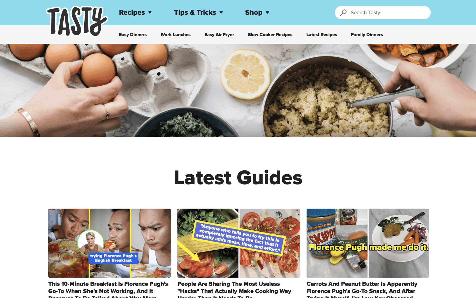 Tasty Web Food & Drink interface screenshot 16