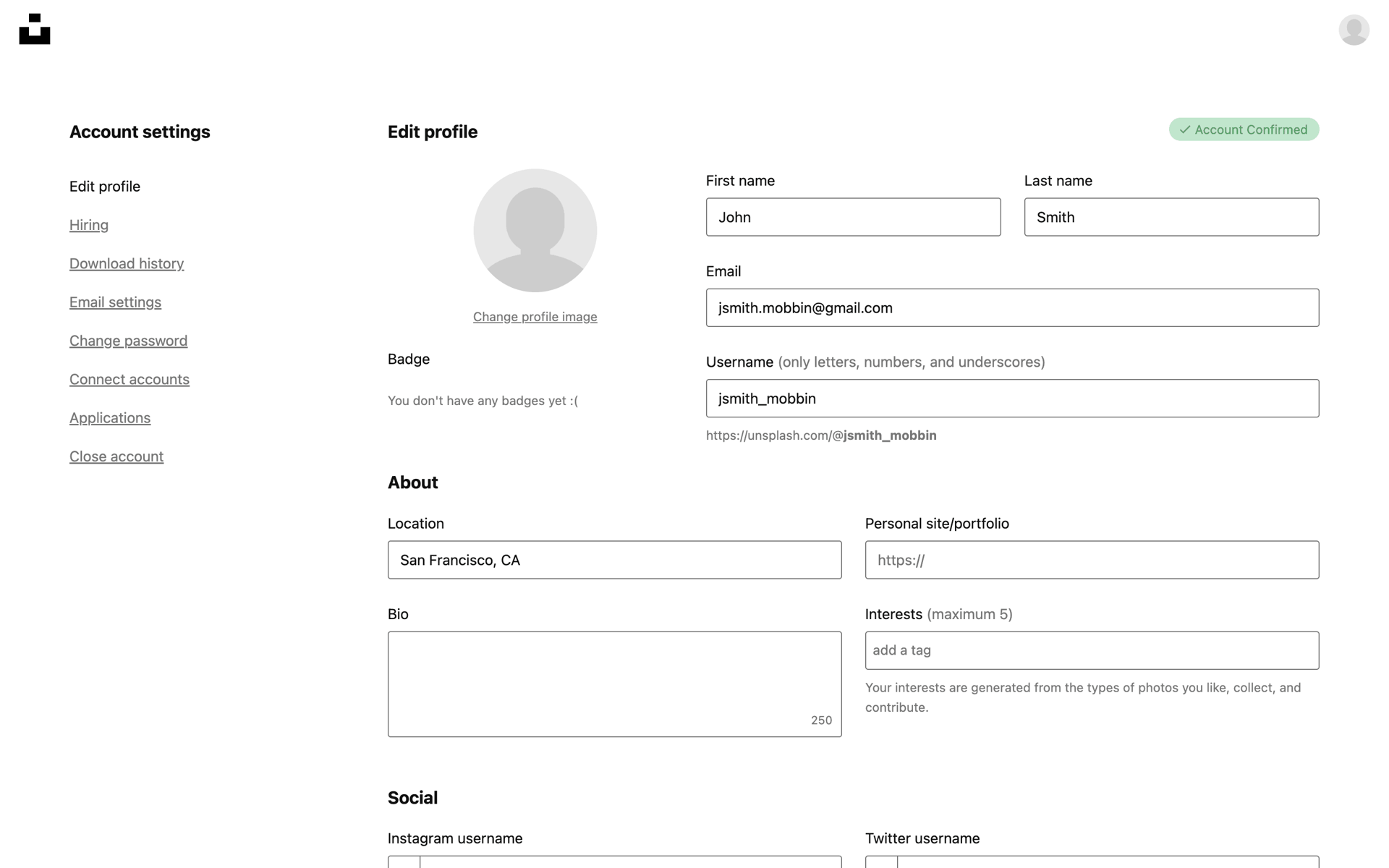 Unsplash Web Photo & Video interface screenshot 19