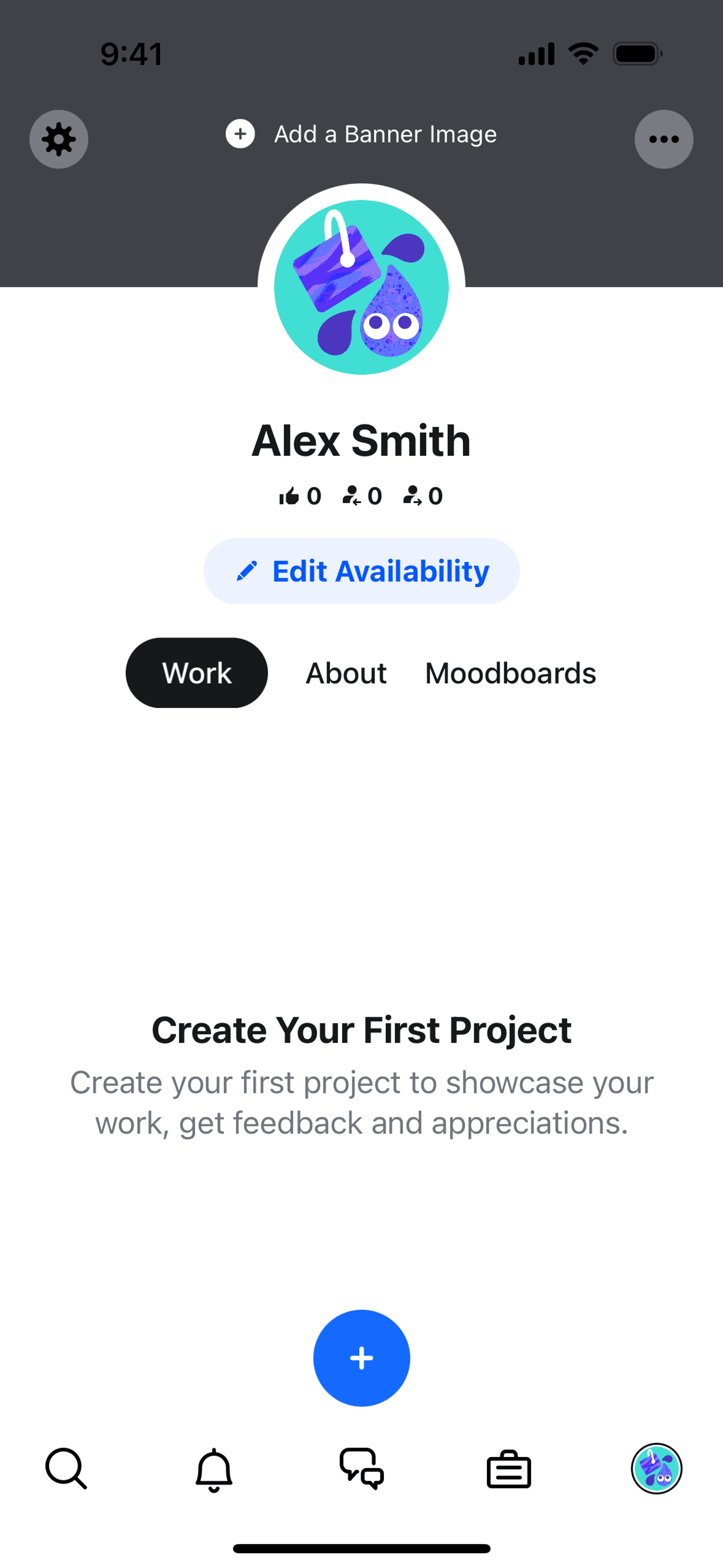 Behance iOS Social Networking interface screenshot 6