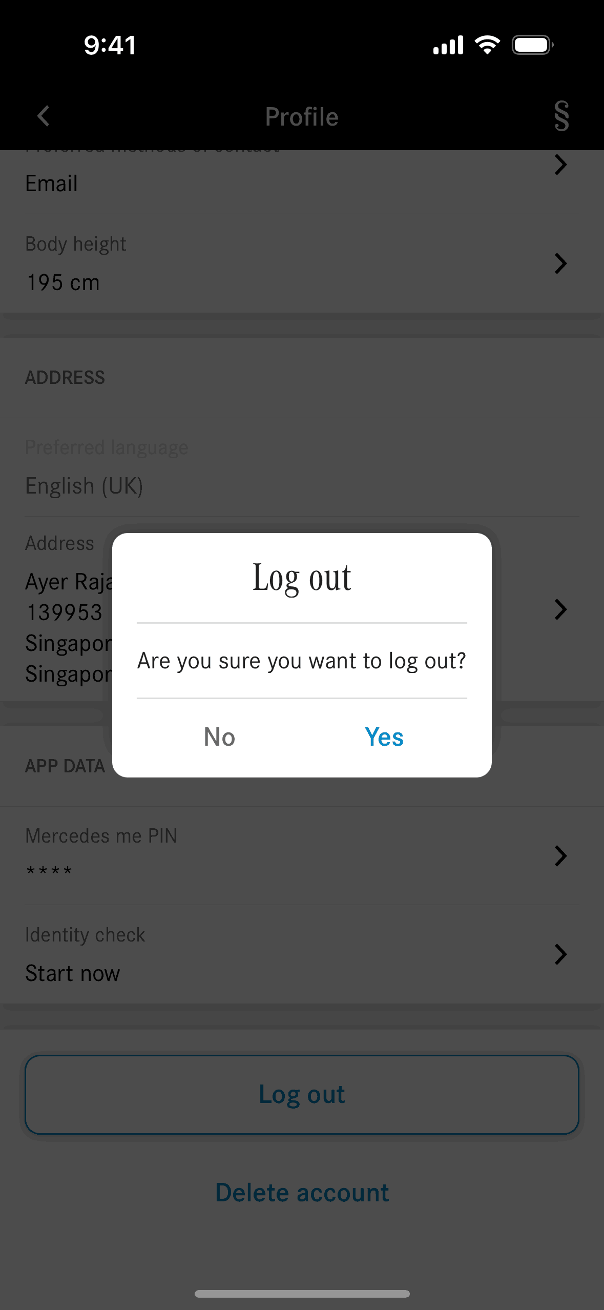 Mercedes-Benz iOS Travel & Transportation interface screenshot 23