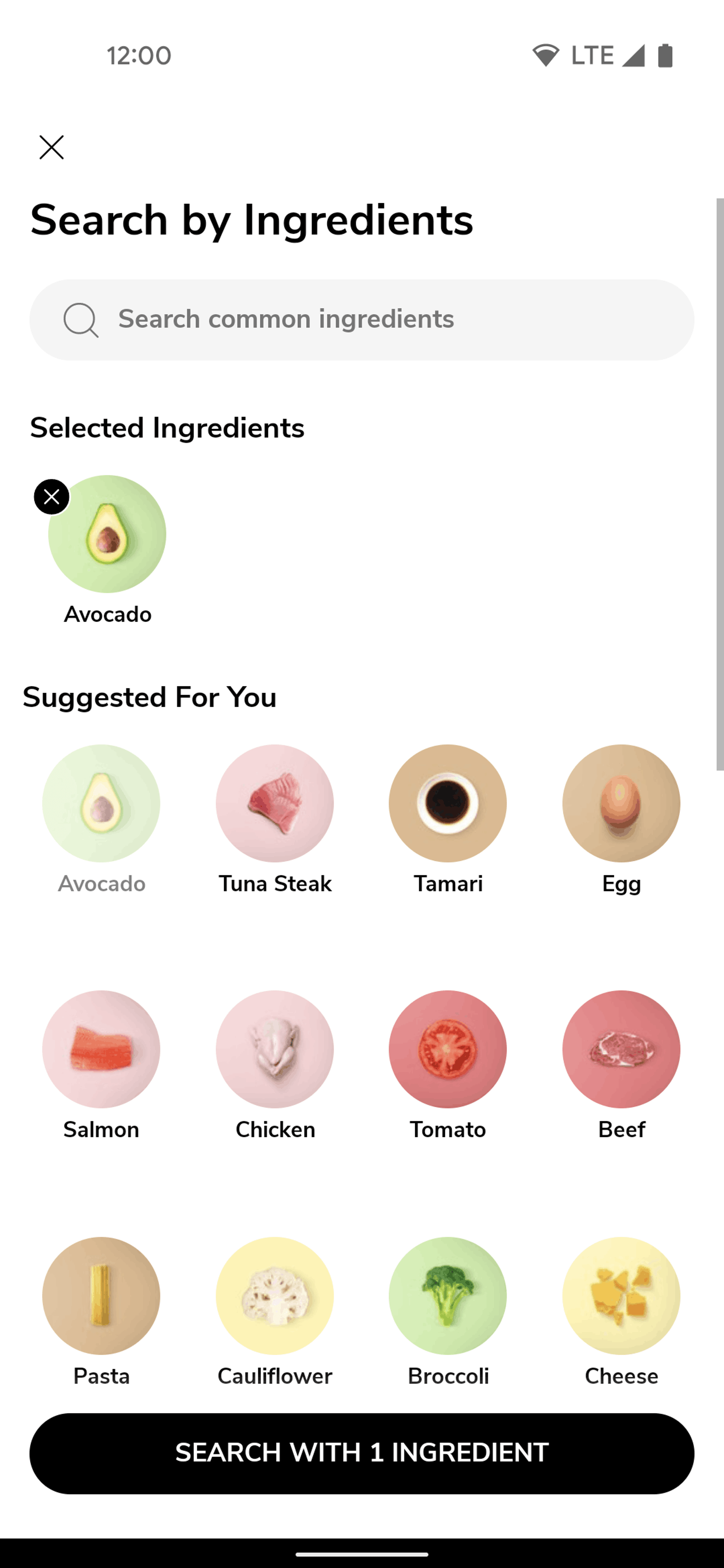 SideChef Android Food & Drink interface screenshot 7