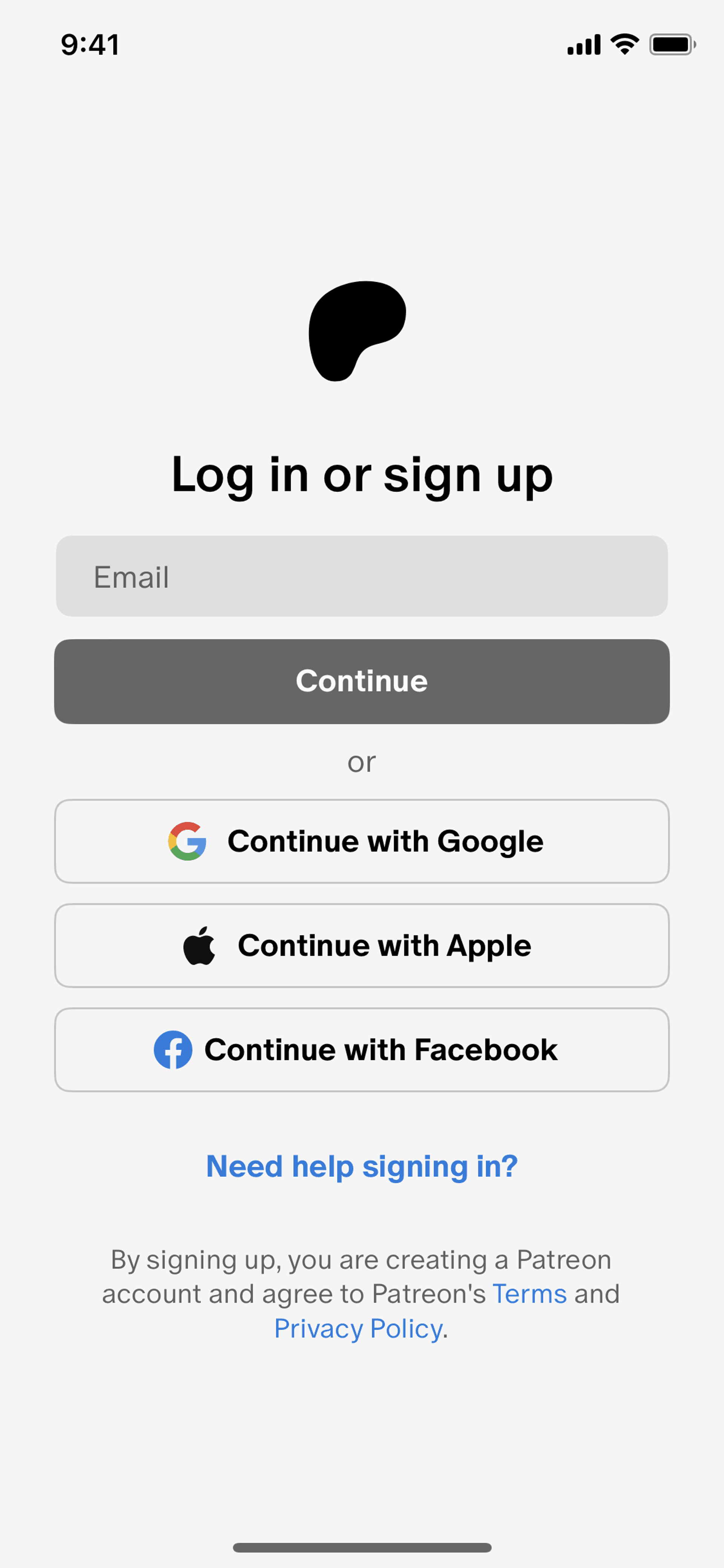 Patreon iOS Social Networking interface screenshot 4