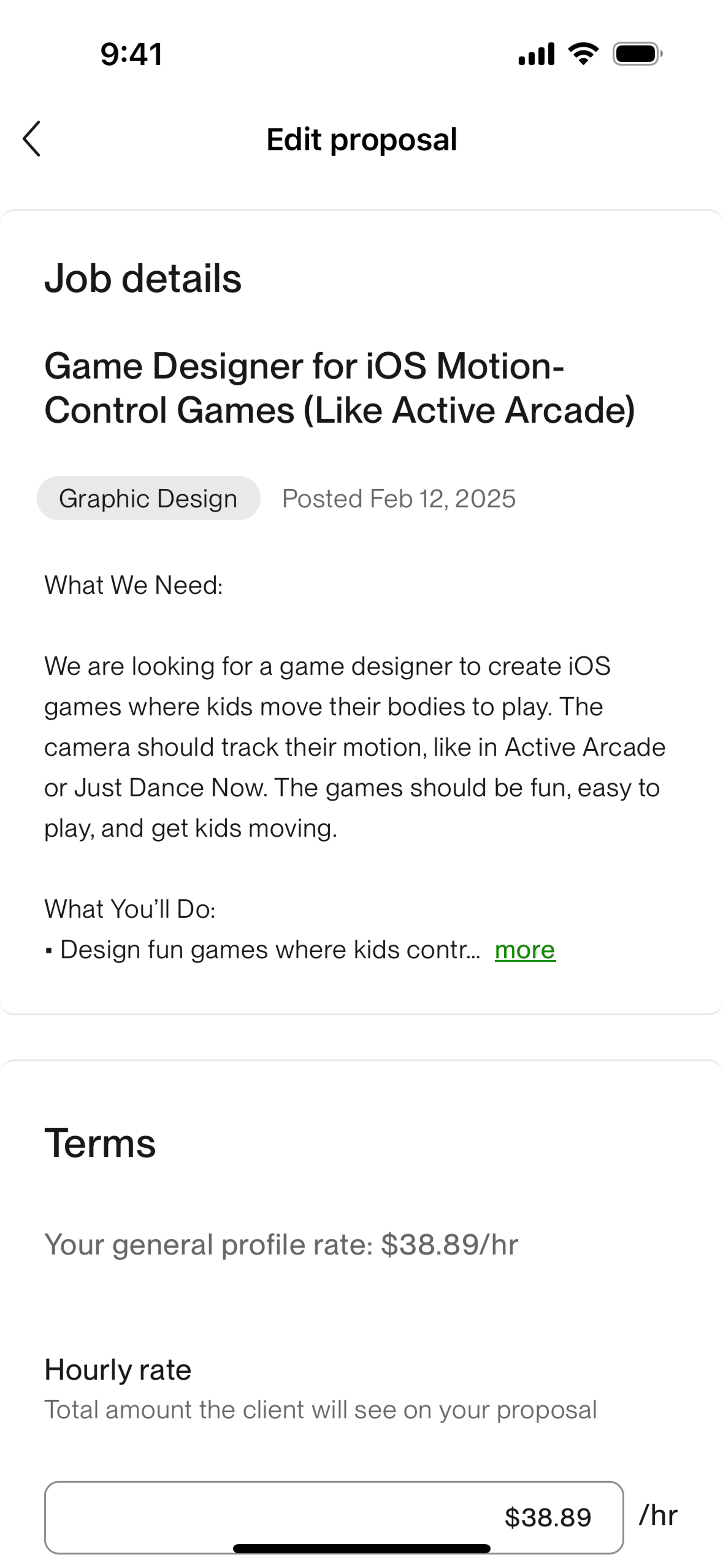 Upwork iOS Business interface screenshot 10