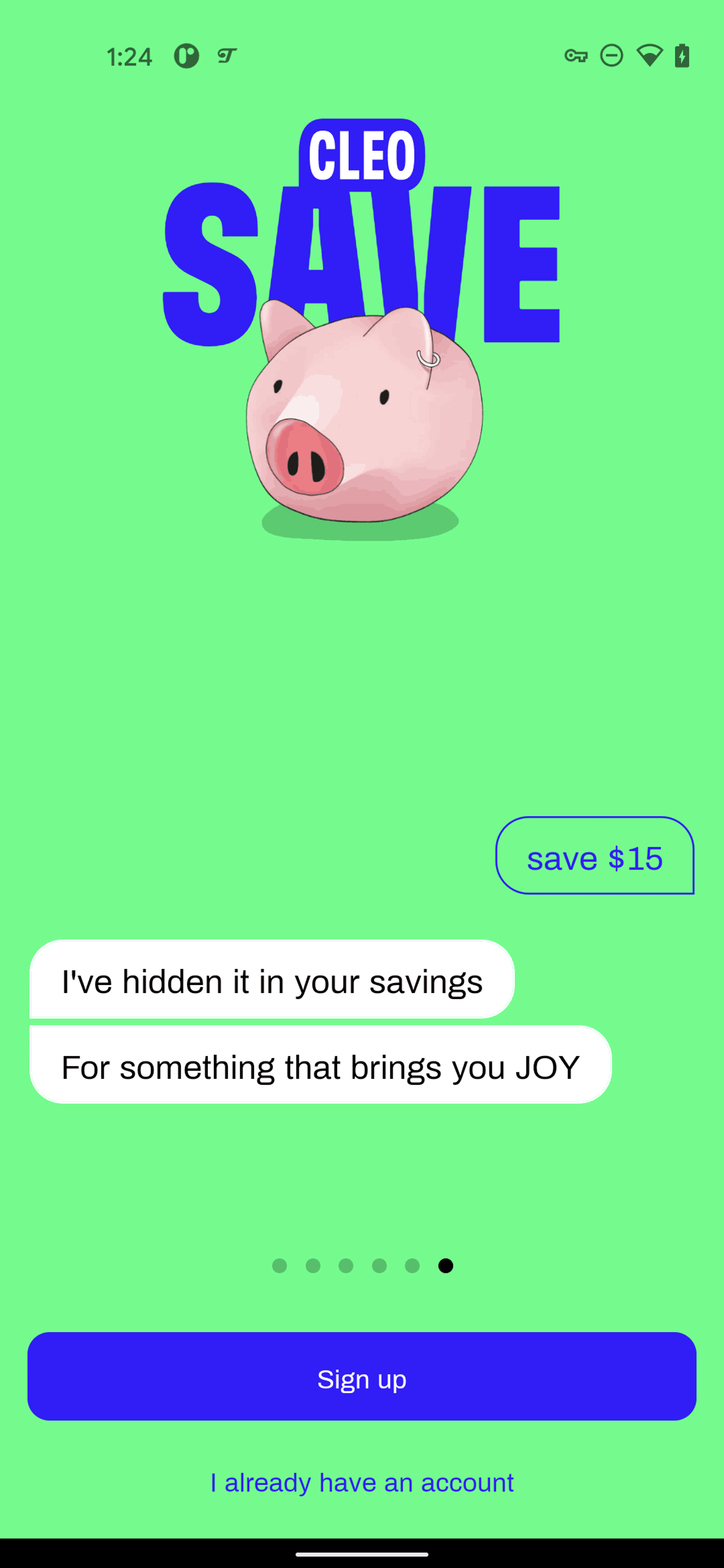 Cleo Android Finance interface screenshot 7