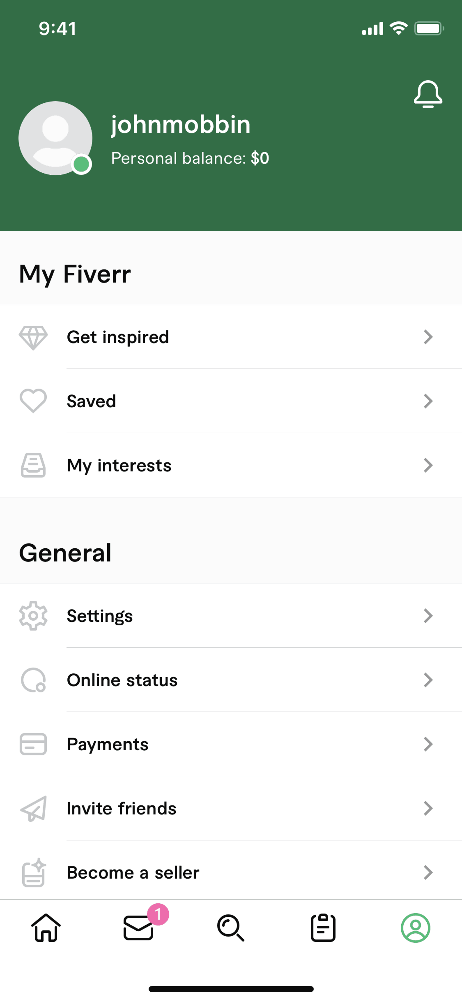 Fiverr iOS Business interface screenshot 4