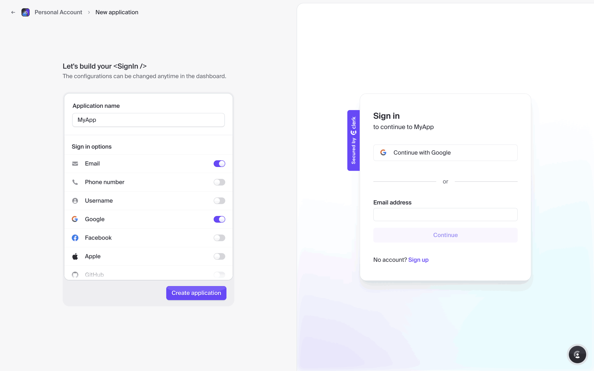 Clerk Web Developer Tools interface screenshot 7