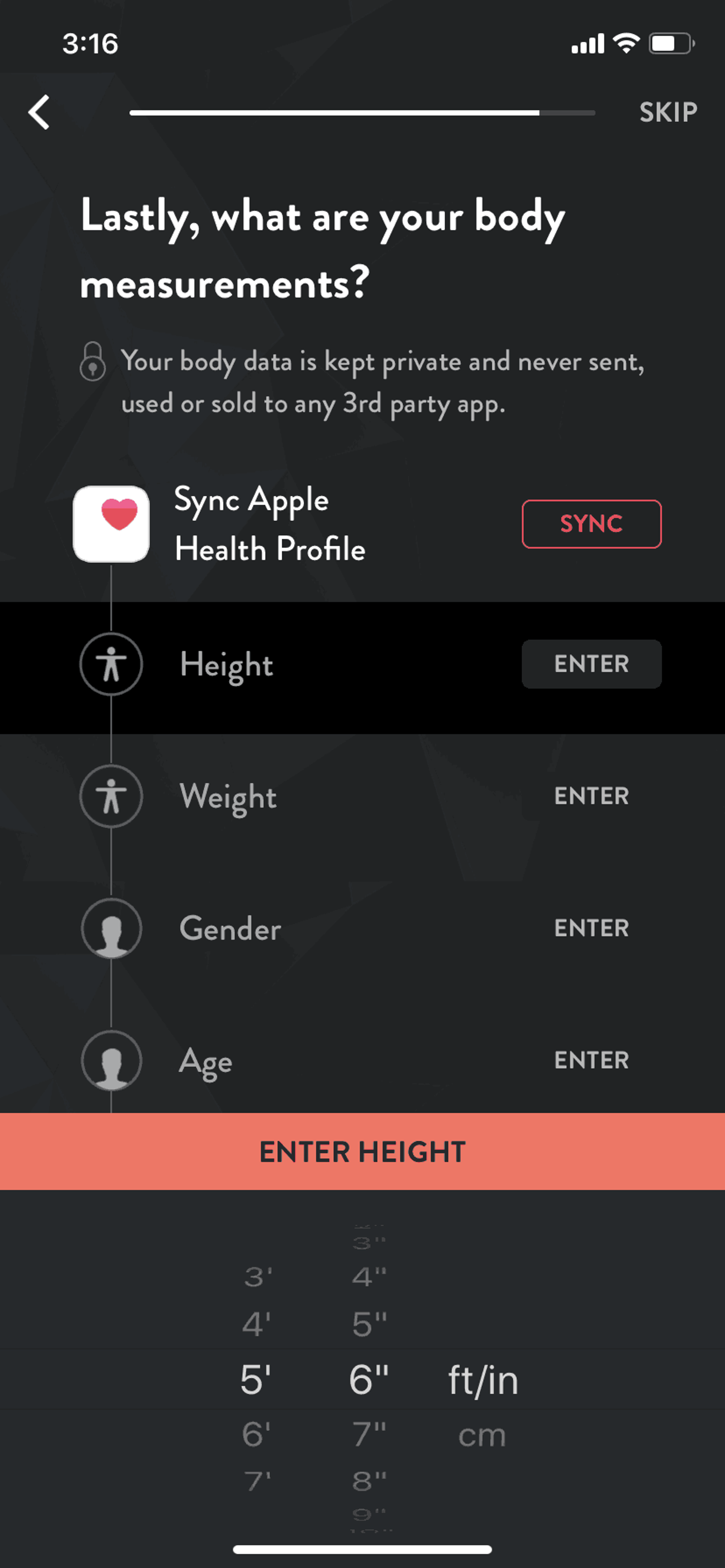 Fitbod iOS Health & Fitness interface screenshot 16