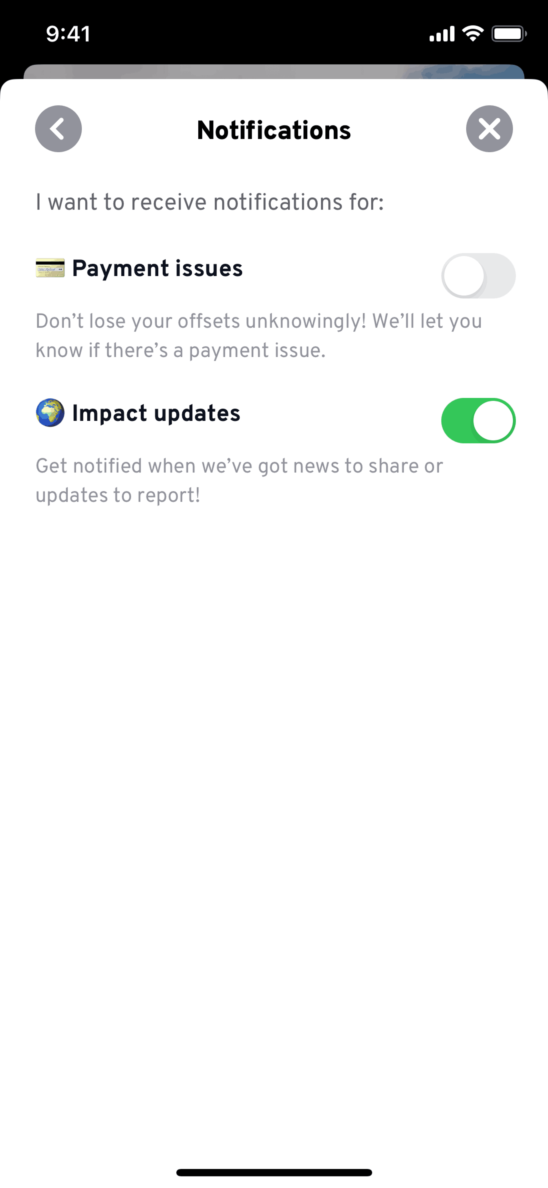 Klima iOS Lifestyle interface screenshot 13