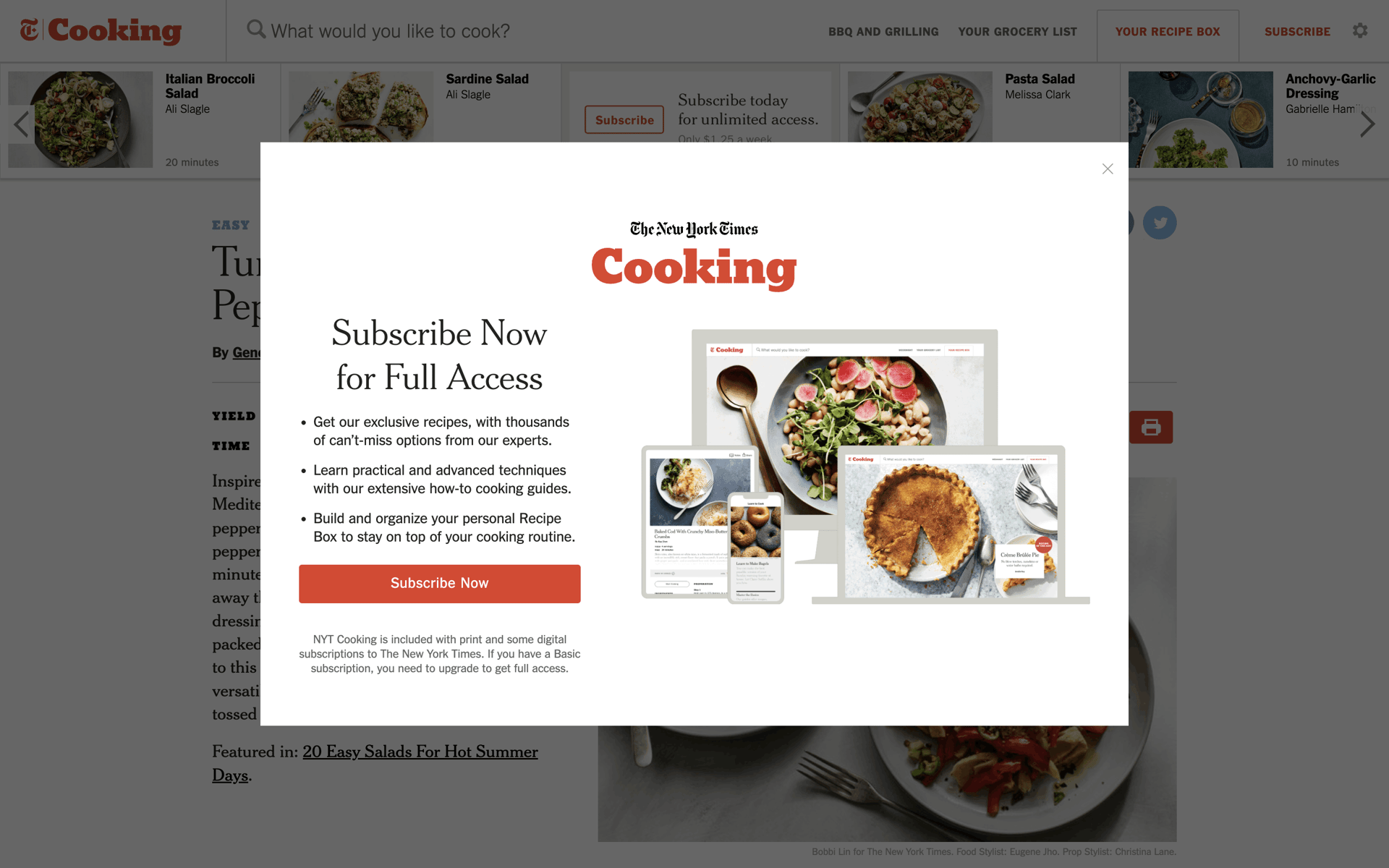 NYT Cooking Web Food & Drink interface screenshot 19