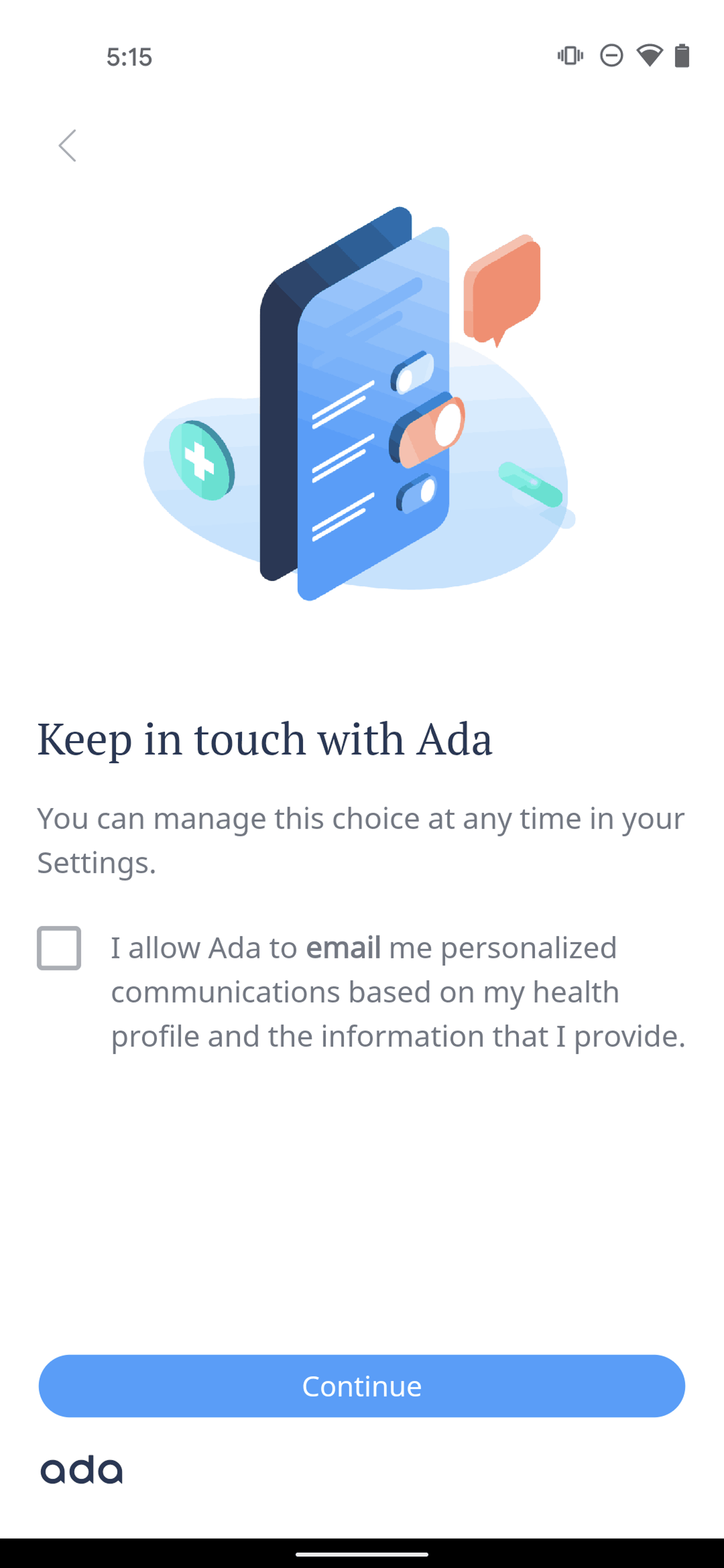Ada Android Medical interface screenshot 15