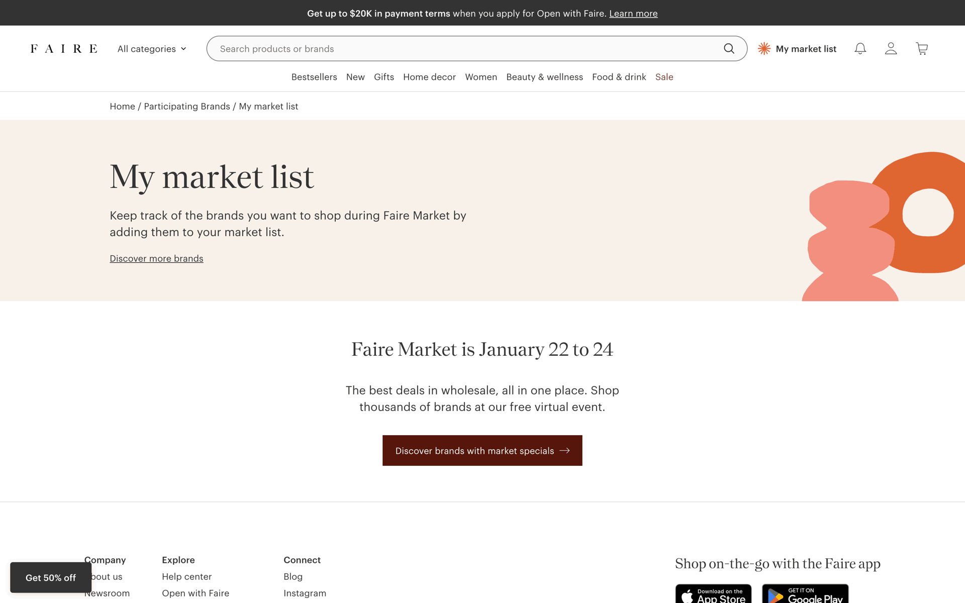 Faire Web Business interface screenshot 13