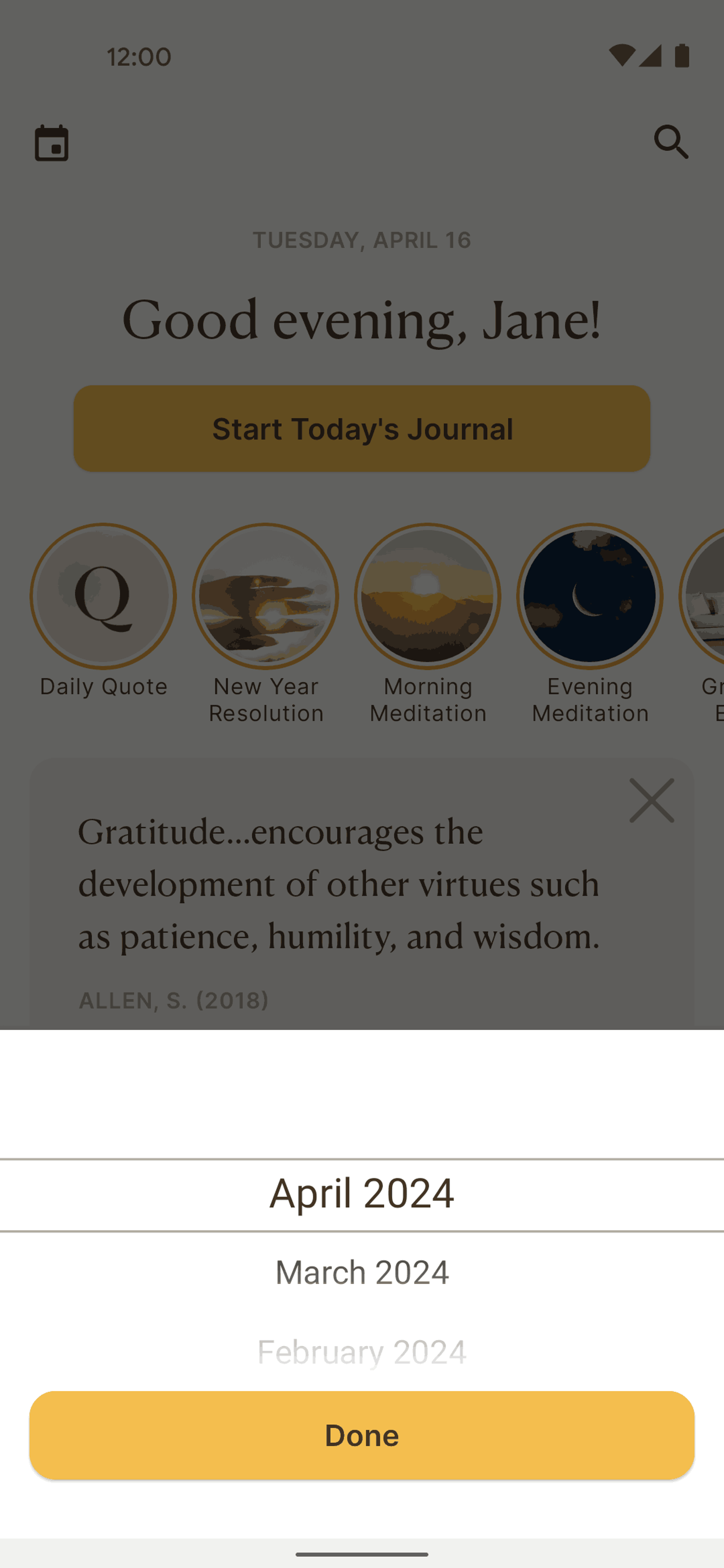 5 Minute Journal Android Health & Fitness interface screenshot 24