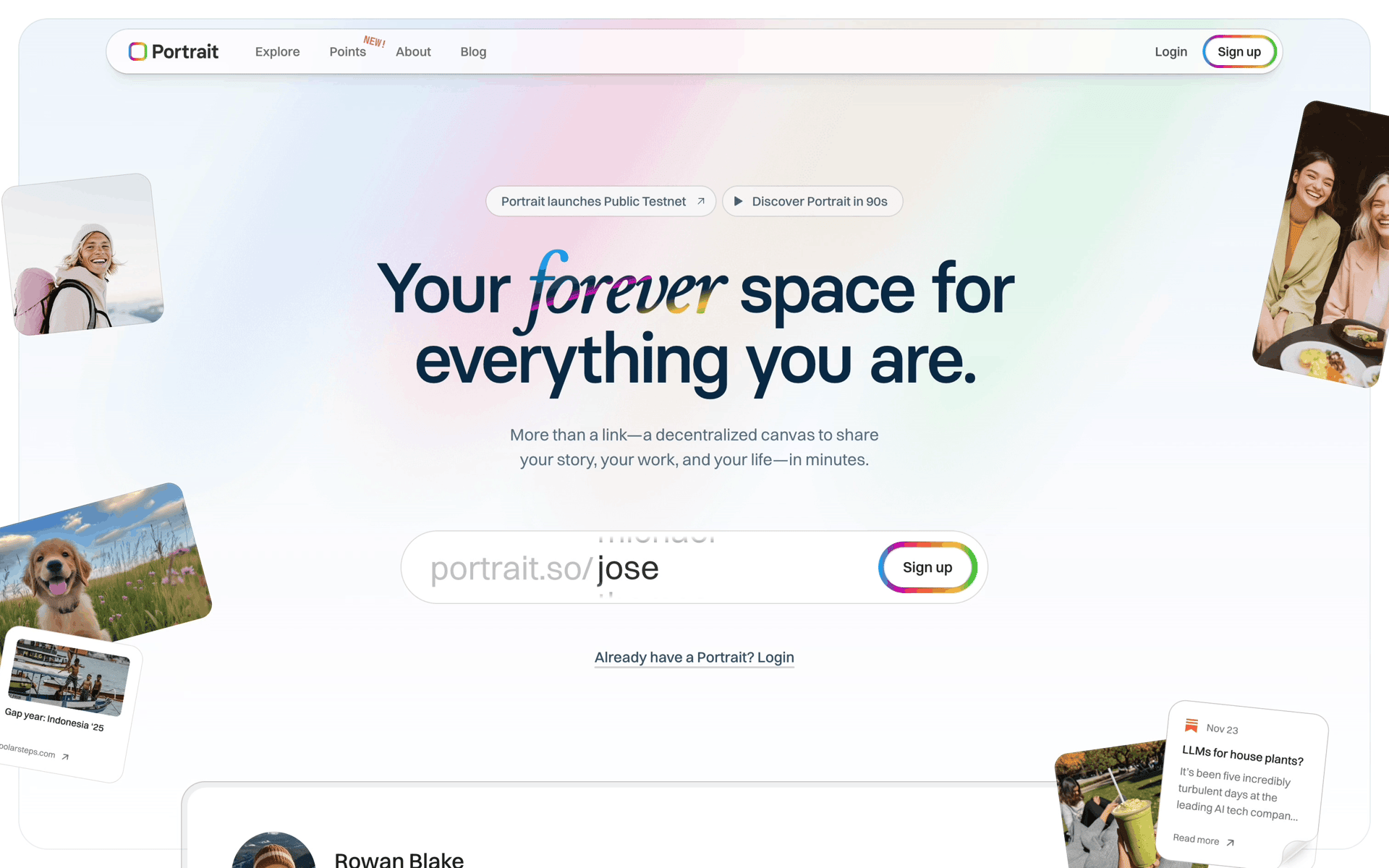 Portrait Web Crypto & Web3 interface screenshot 1
