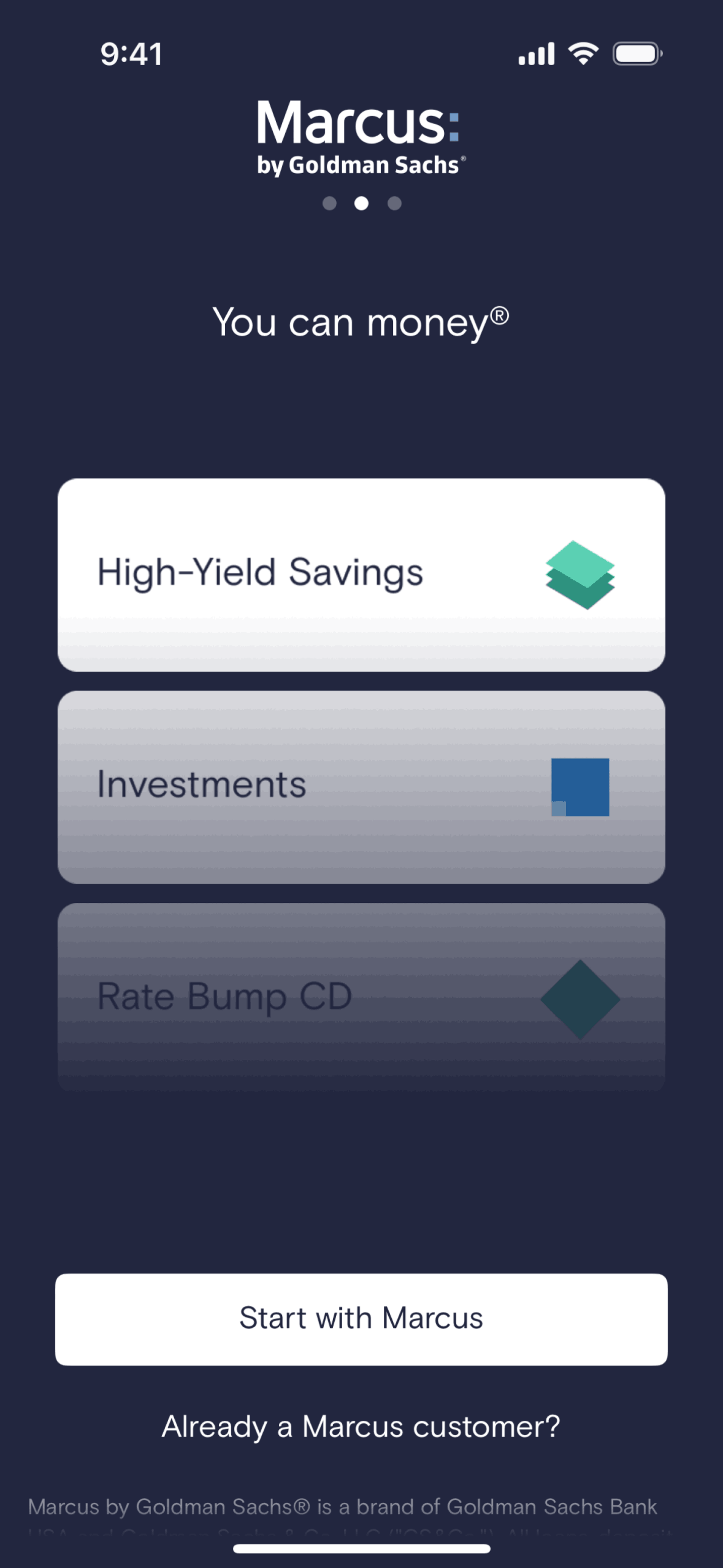 Marcus by Goldman Sachs iOS Finance interface screenshot 22