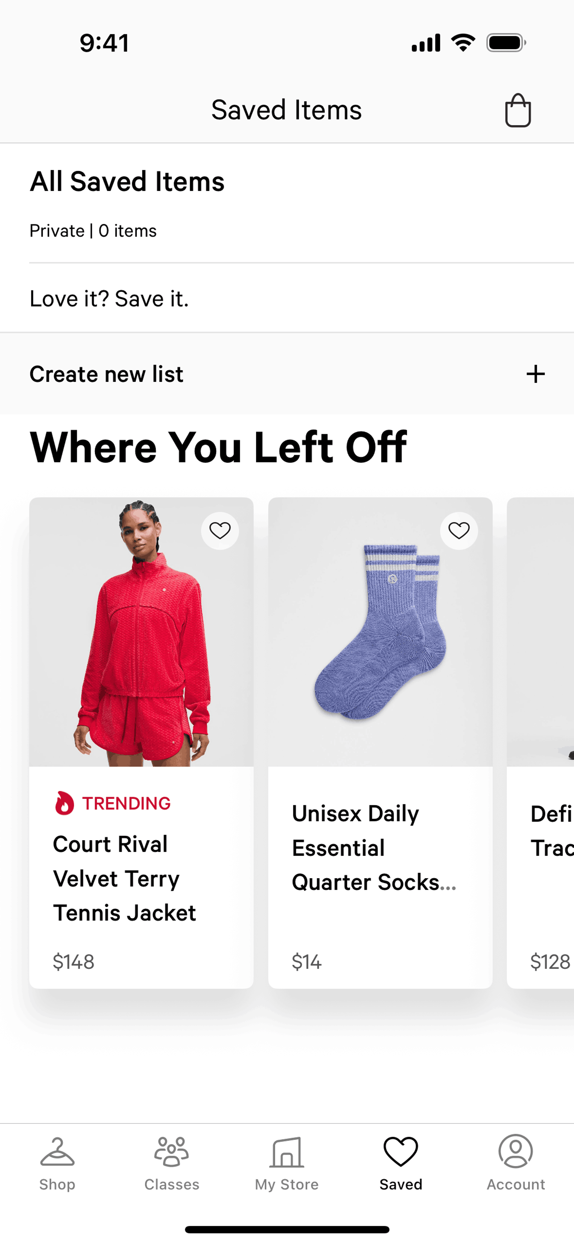 lululemon iOS Shopping interface screenshot 15