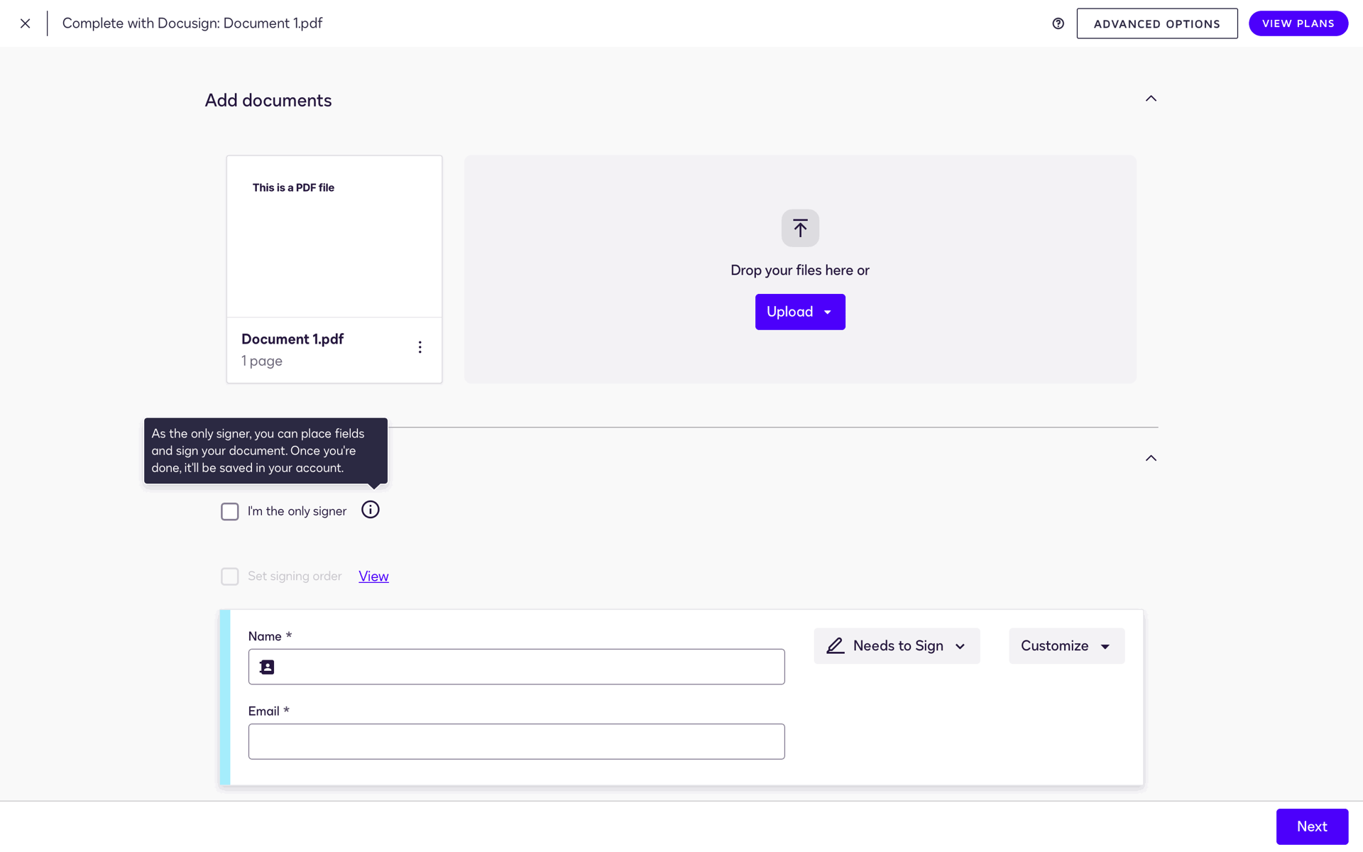 Docusign Web Business interface screenshot 24