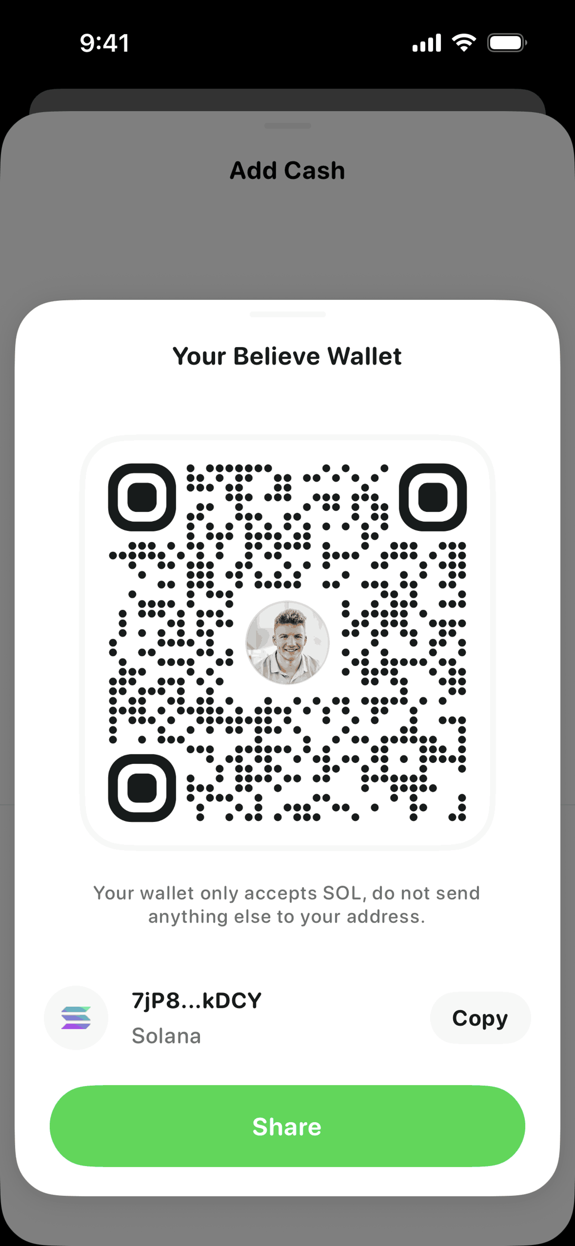 Believe iOS Finance interface screenshot 7