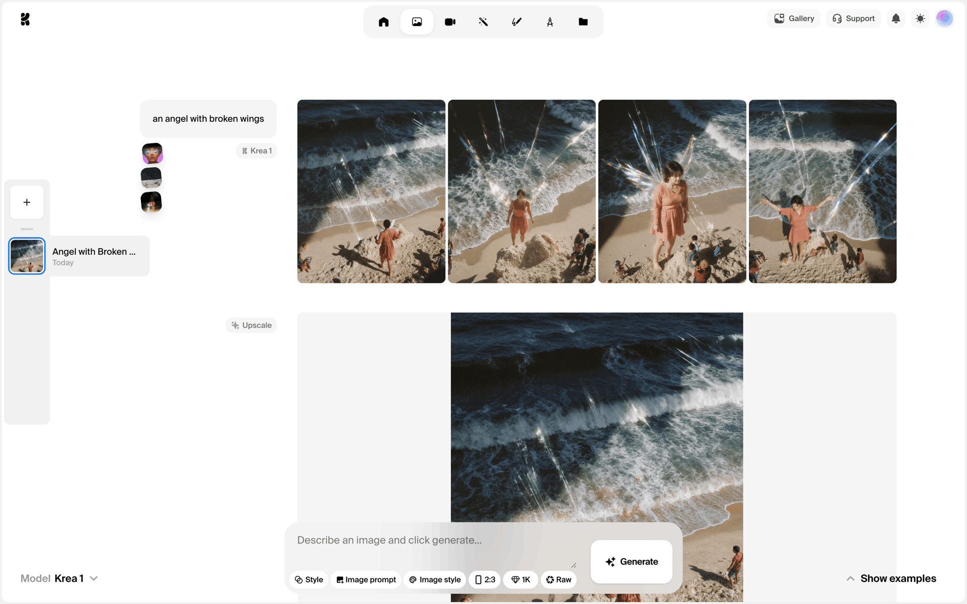 Krea AI Web Photo & Video interface screenshot 20