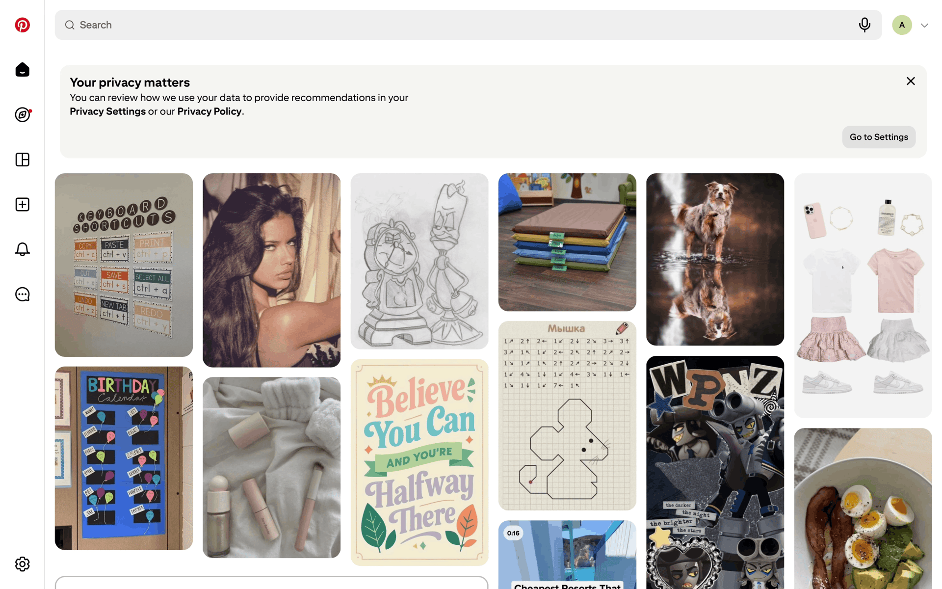 Completing account setup on Pinterest (web) screen 13