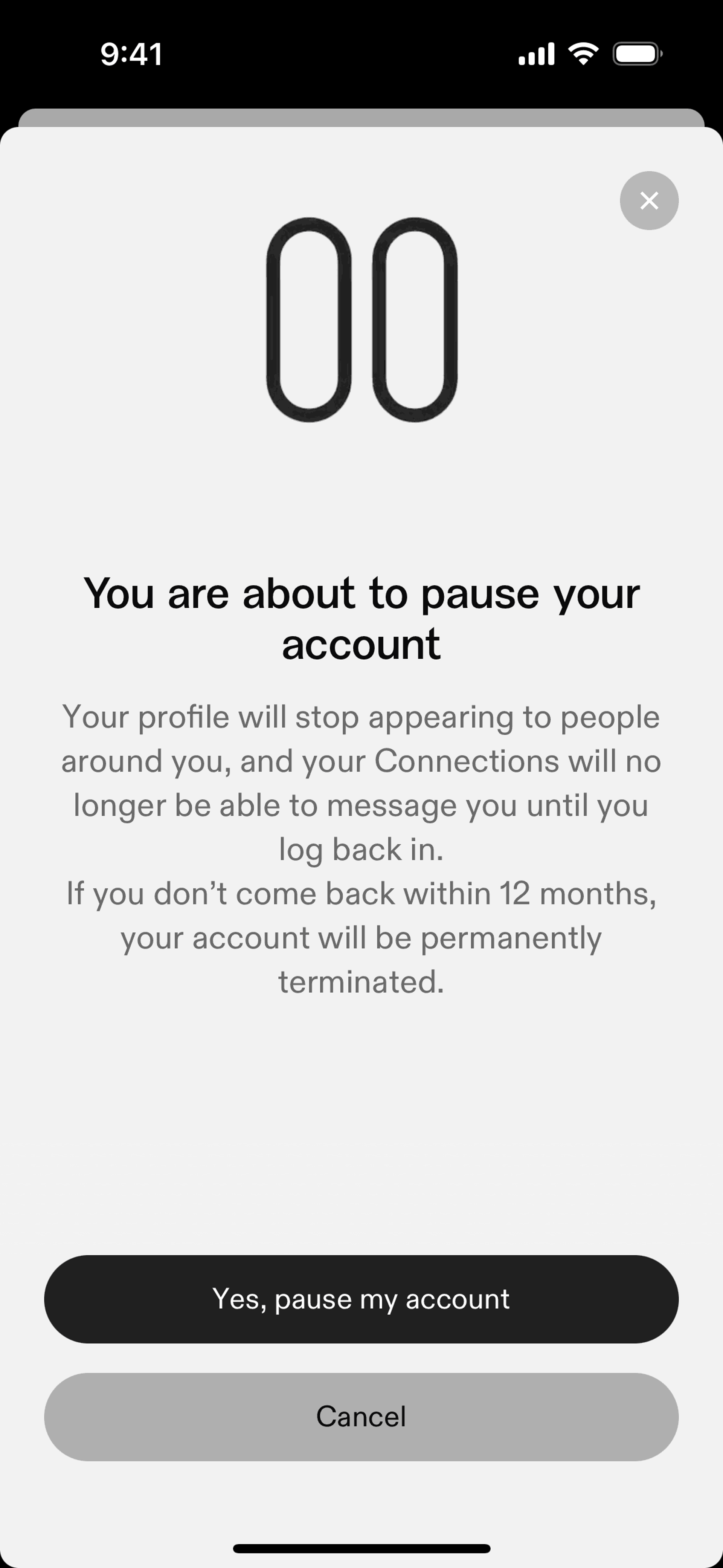 Feeld iOS Communication interface screenshot 18