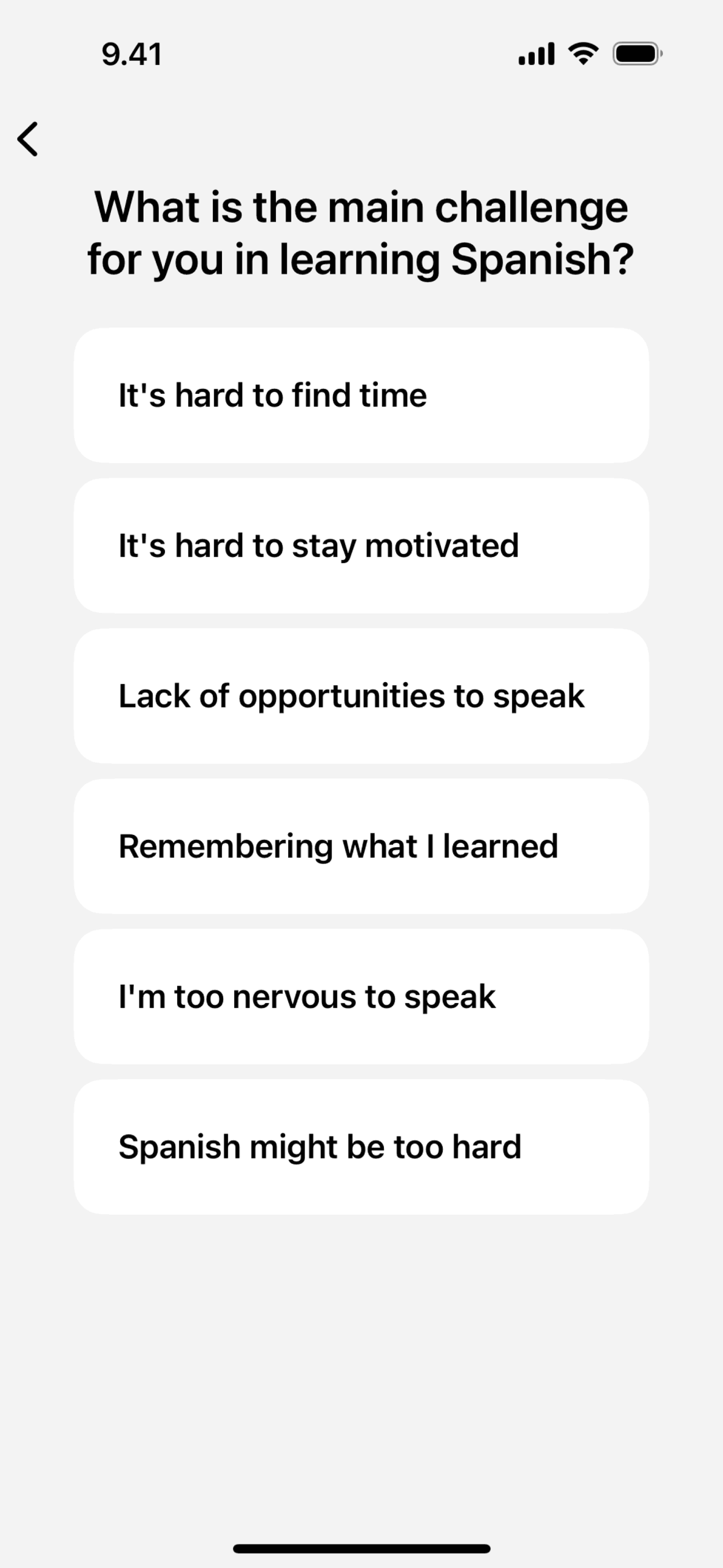 Speak iOS Education interface screenshot 16