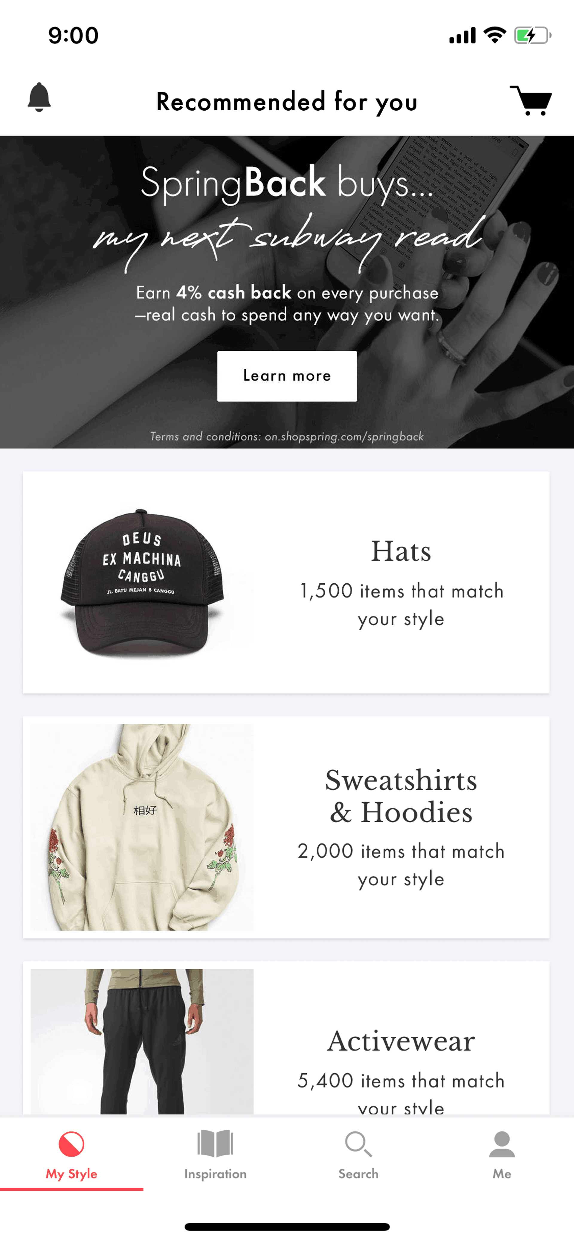 Spring iOS Shopping interface screenshot 10