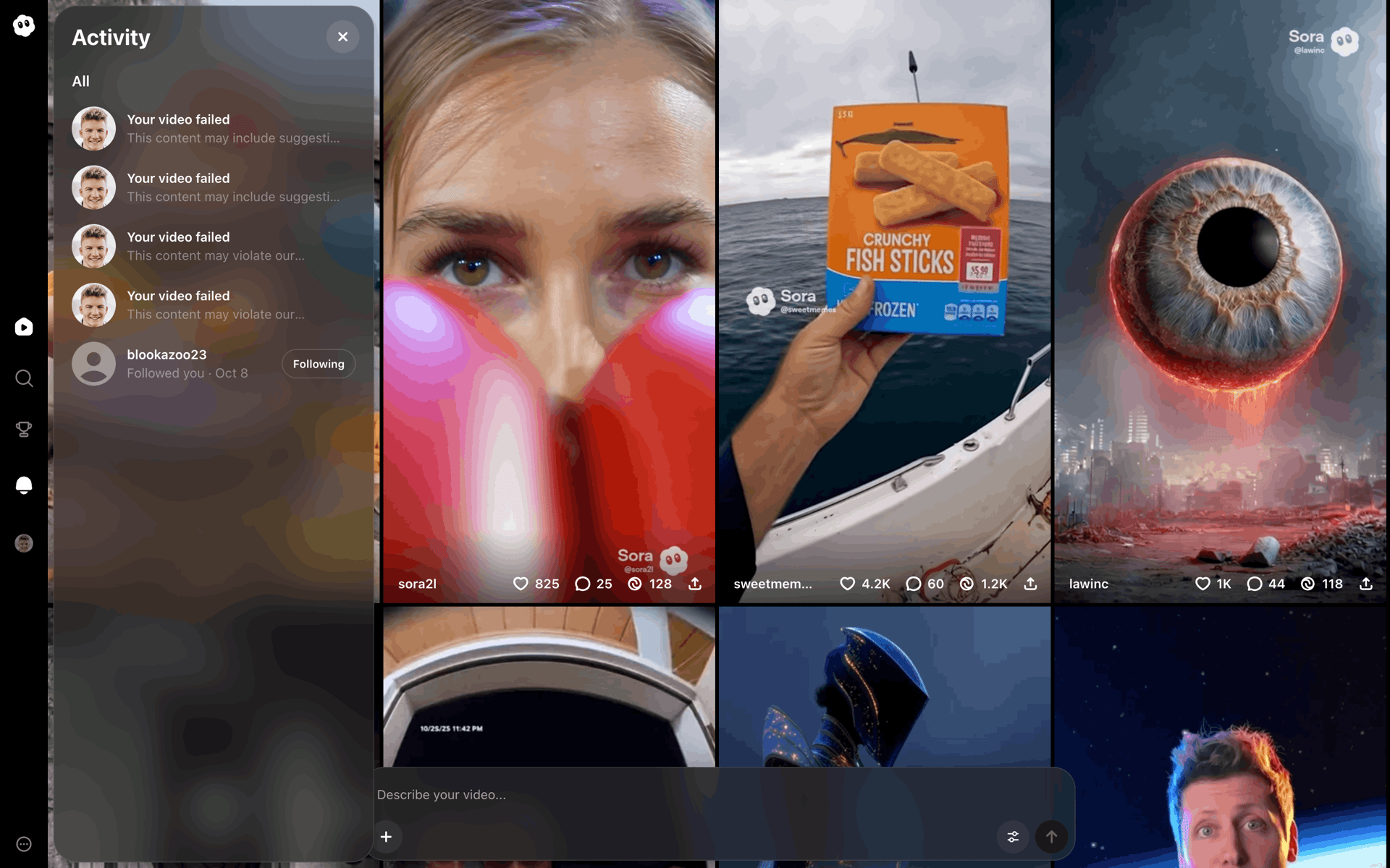Sora Web AI interface screenshot 12