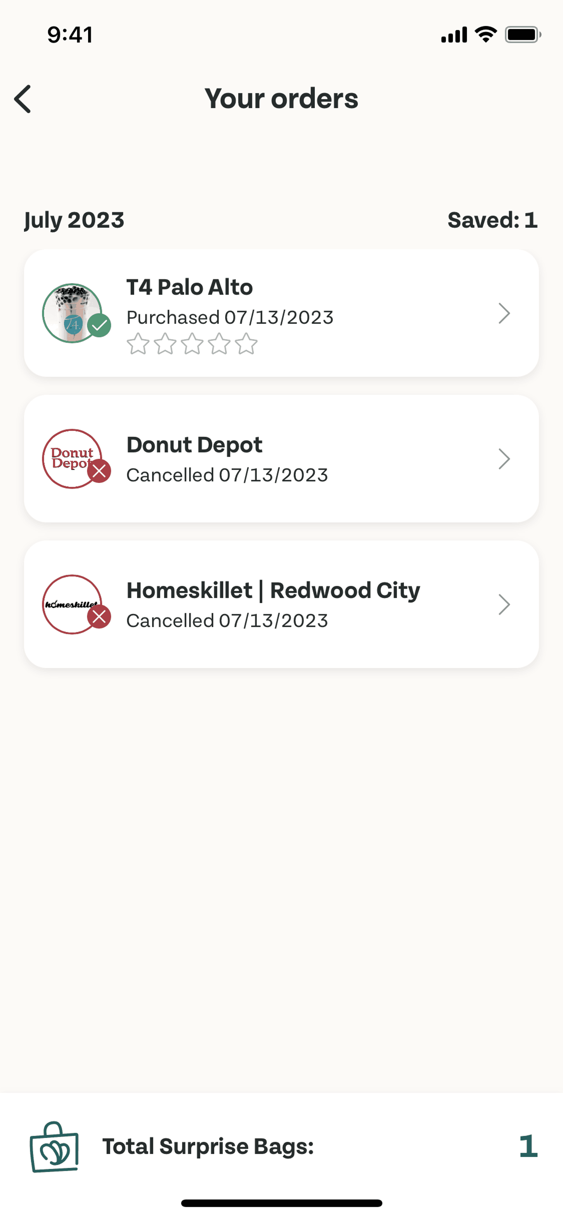 Too Good To Go iOS Food & Drink interface screenshot 5