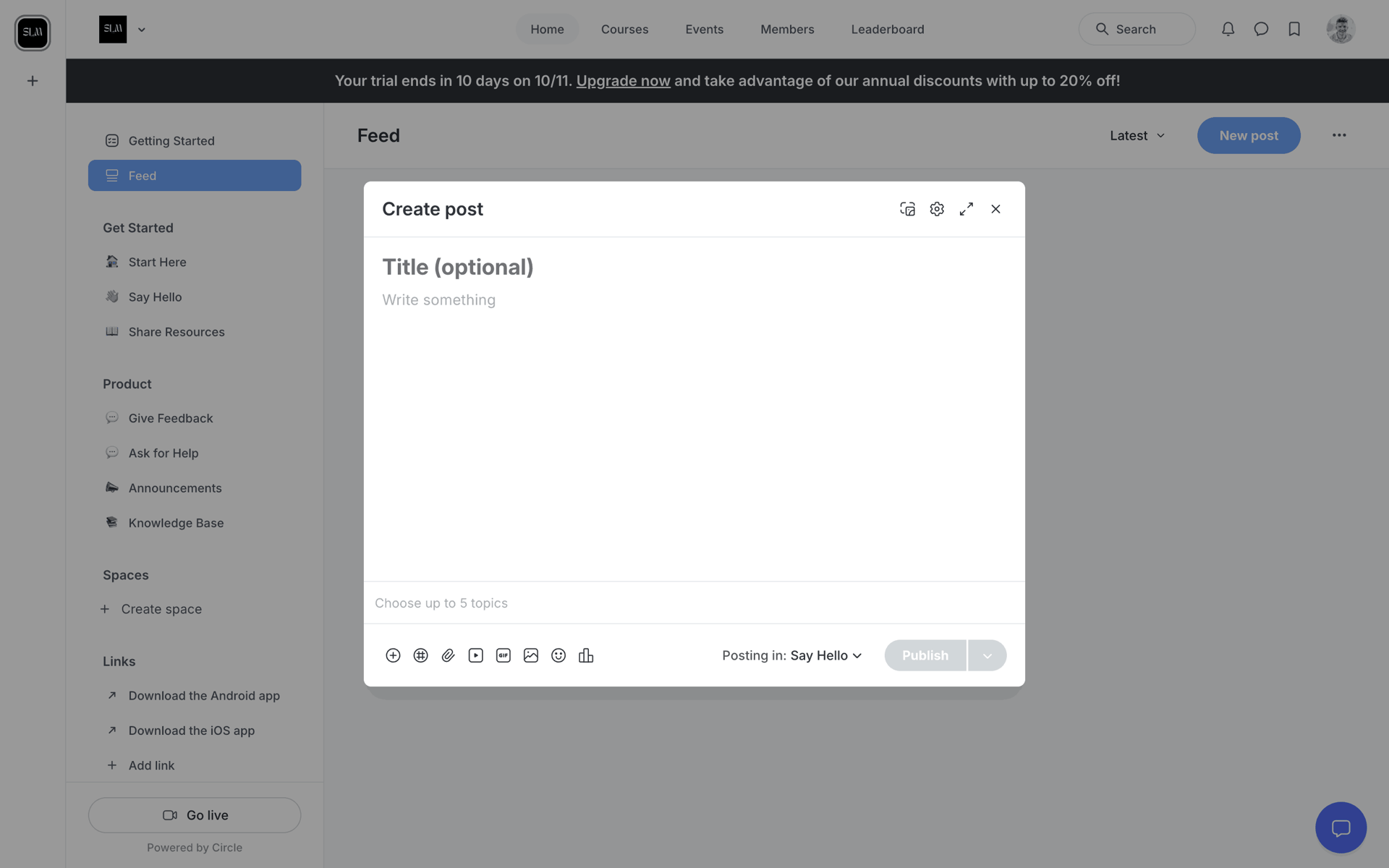 Circle Web Social Networking interface screenshot 11